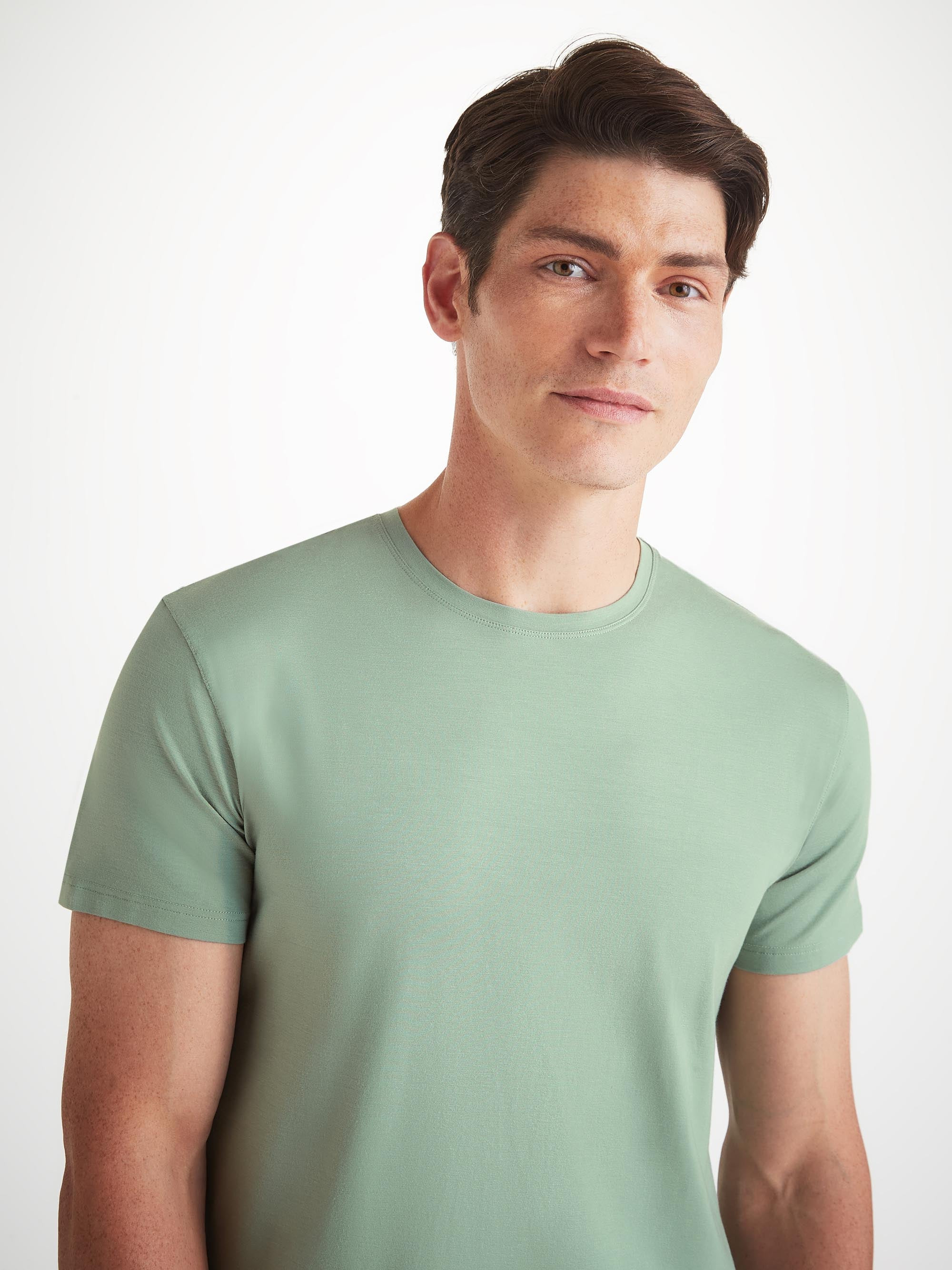 Men's T-Shirt Basel Micro Modal Stretch Eucalyptus - 5