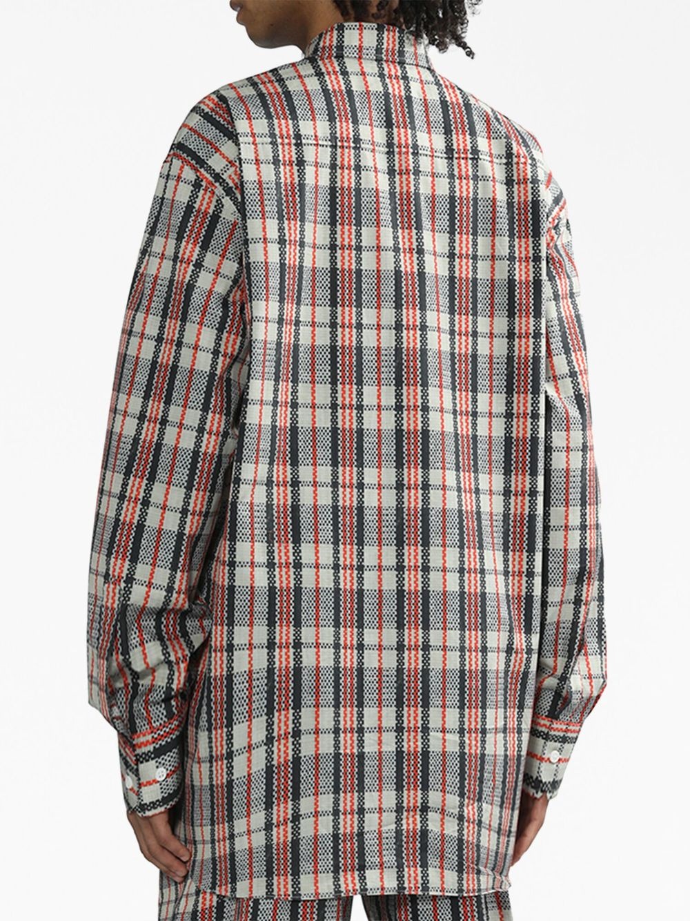 plaid-checked cotton shirt - 4