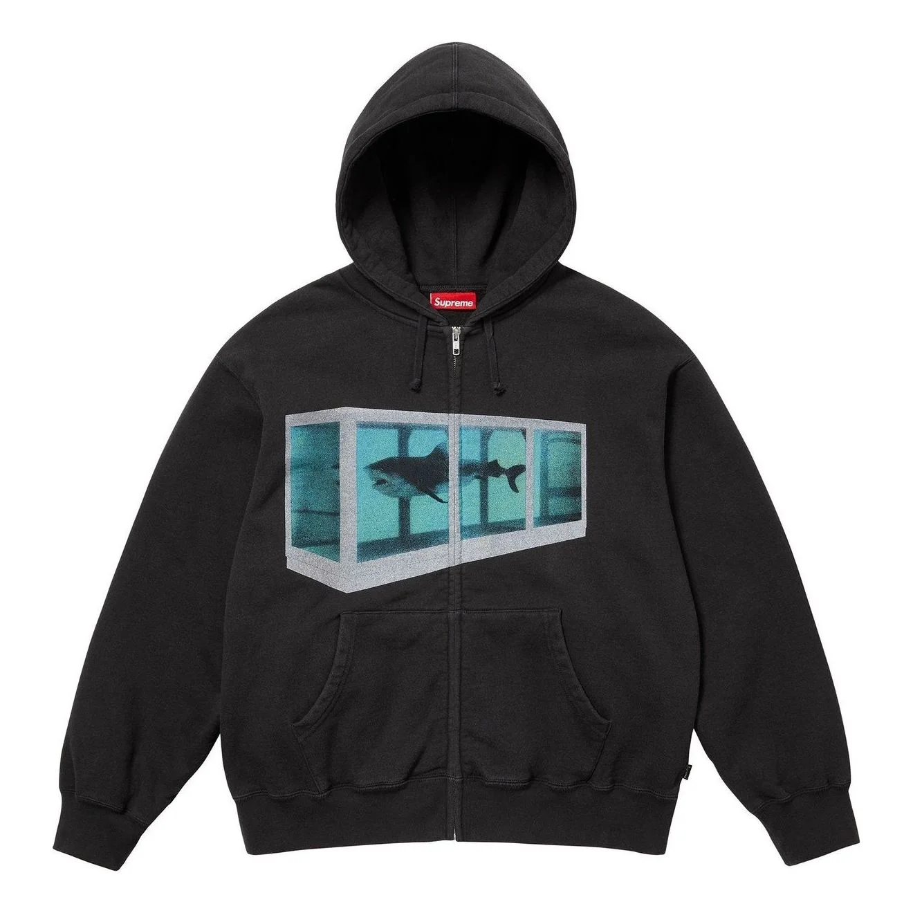 Supreme x Damien Hirst Zip Up Hooded Sweatshirt 'Black' SS25SW29-BLACK - 1