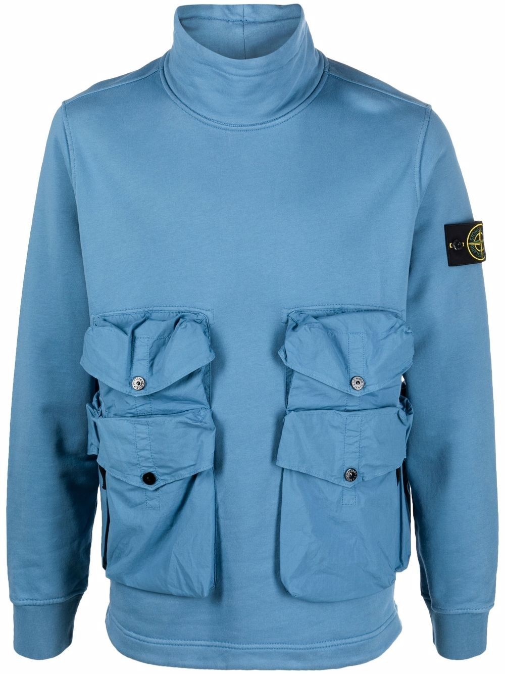 Compass badge multi-pocket sweatshirt - 1