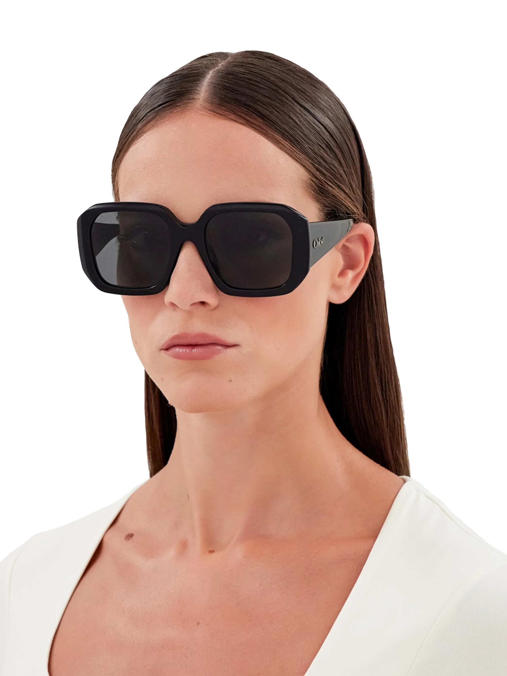 Women's Izia 54MM Square Sunglasses - Black - 1