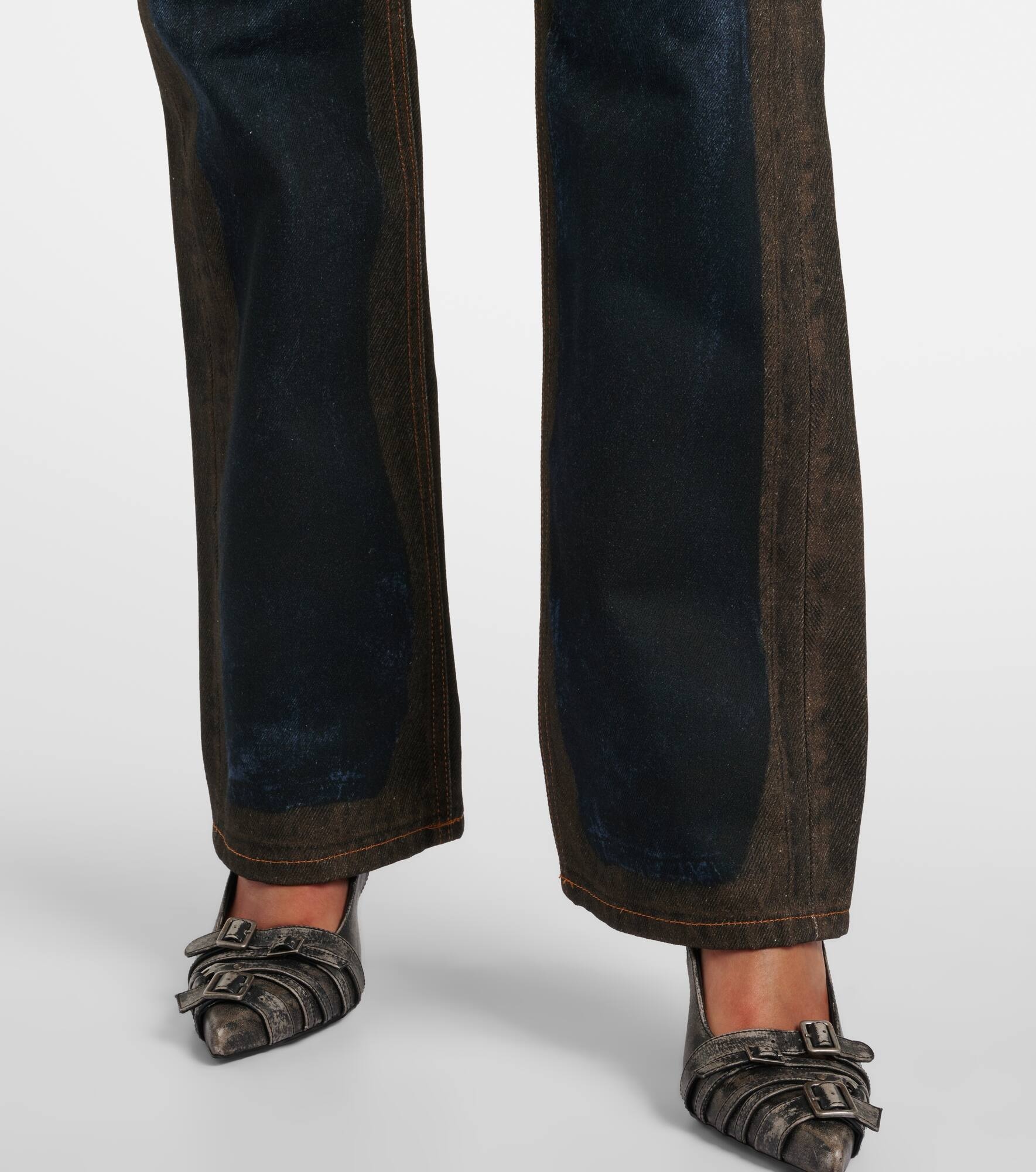 Printed straight jeans - 4