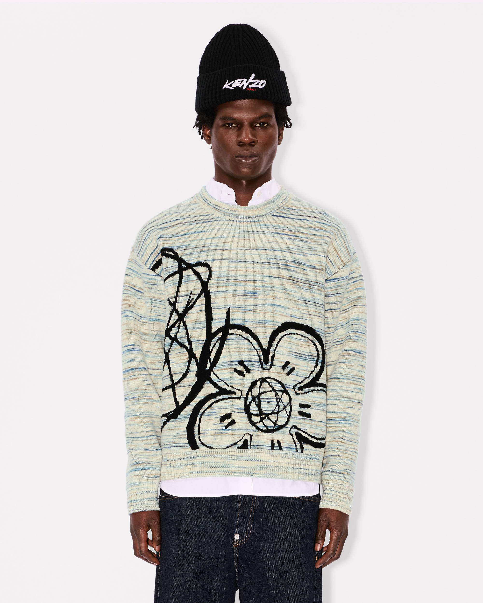 'Kenzo x Futura 2000' reversible jumper in wool - 5