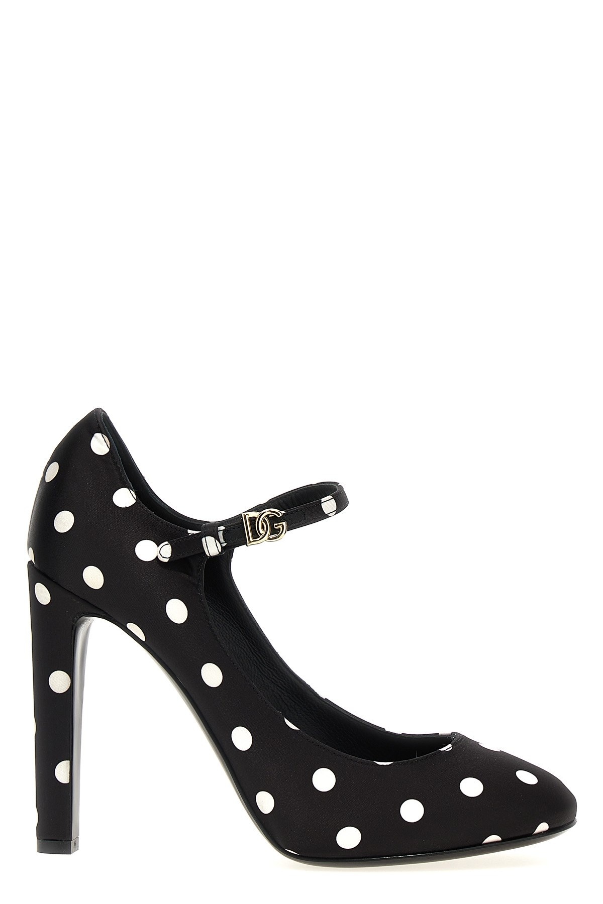 【関税＆送料込み】Dolce & Gabbana 'Mary Jane Sharon' Pumps Sharon polka-dot satin Mary Jane pumps in black - Dolce