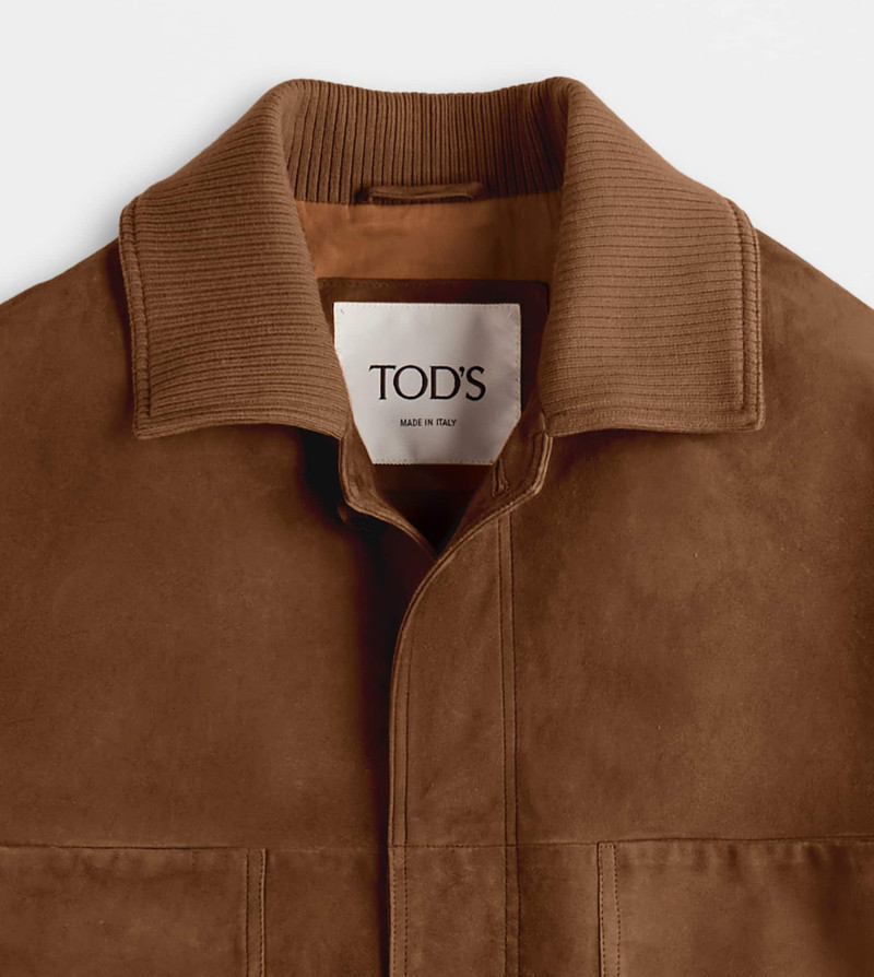 PASHMY COACH JACKET IN SUEDE - BROWN 8