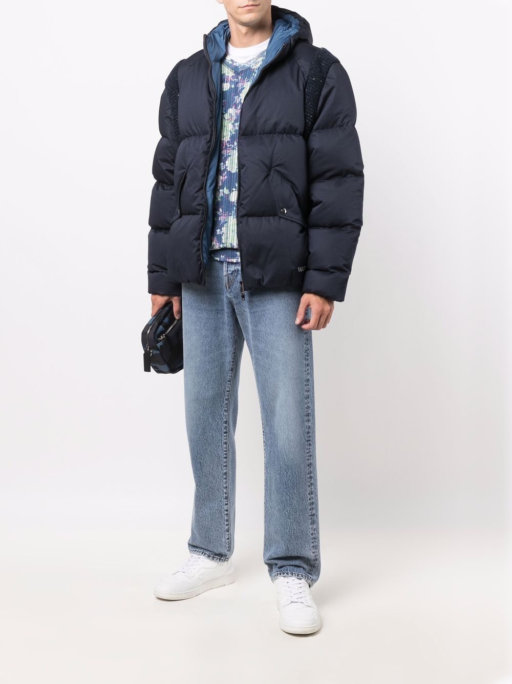 contast-panel puffer jacket - 2