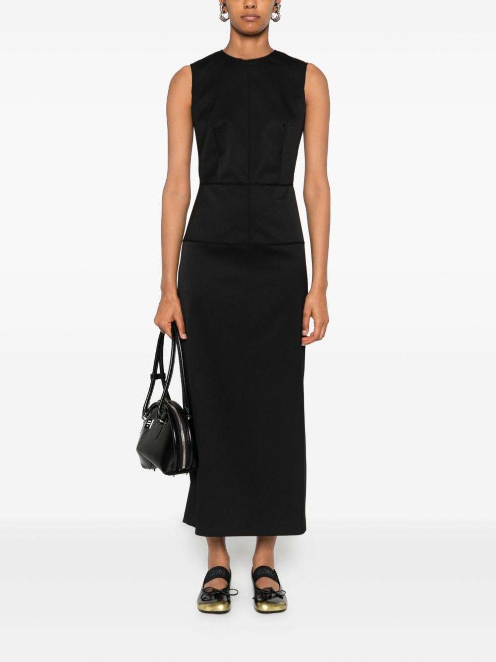 sleeveless seam-detailing midi day dress - 2