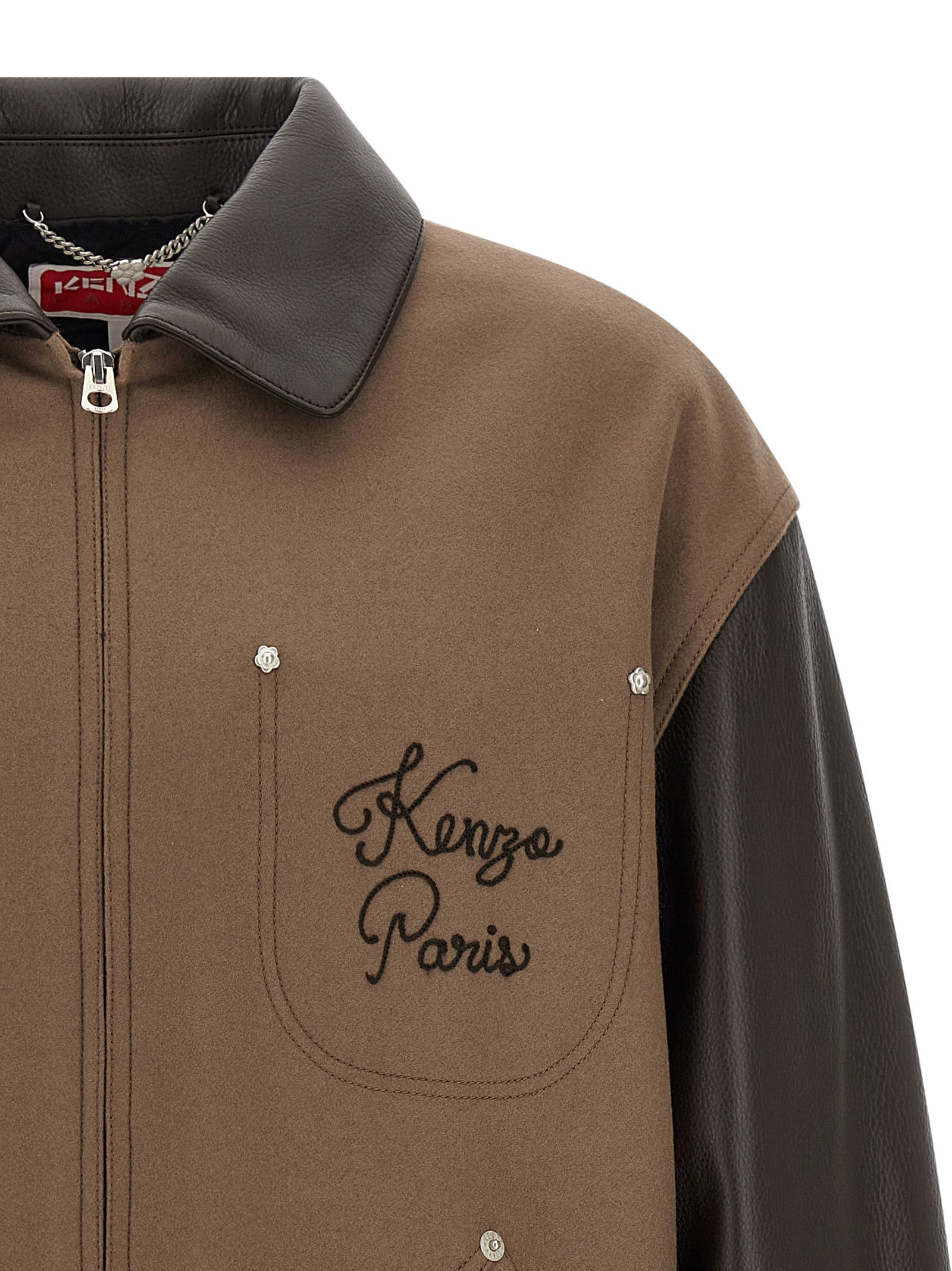 Kenzo Paris Chainstitch Puffer Jackets Brown - 3