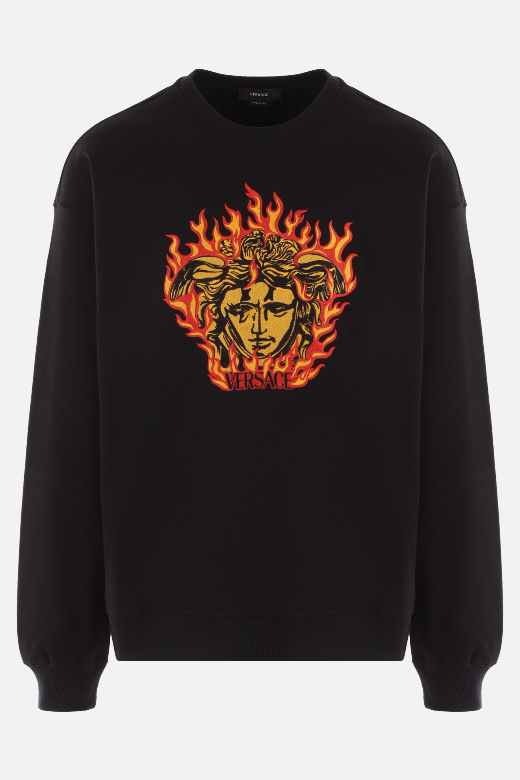 MEDUSA FLAME LOGO EMBROIDERED JERSEY SWEATSHIRT - 1