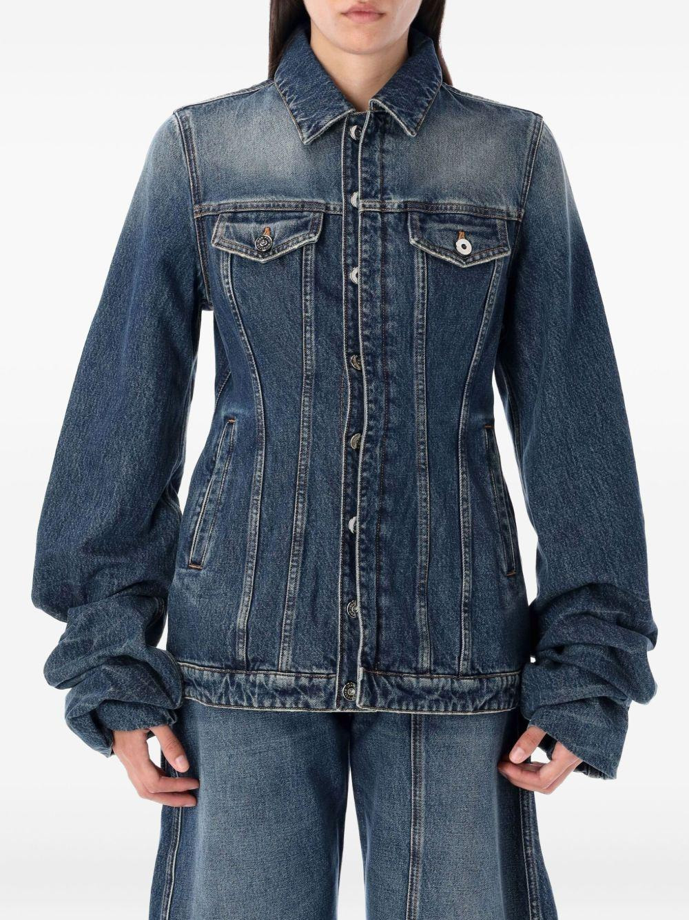 GIUBBINO THE BLUE DENIM JACKET WITH OVERSIZED SLEEVES JEAN PAUL GAULTIER - 2