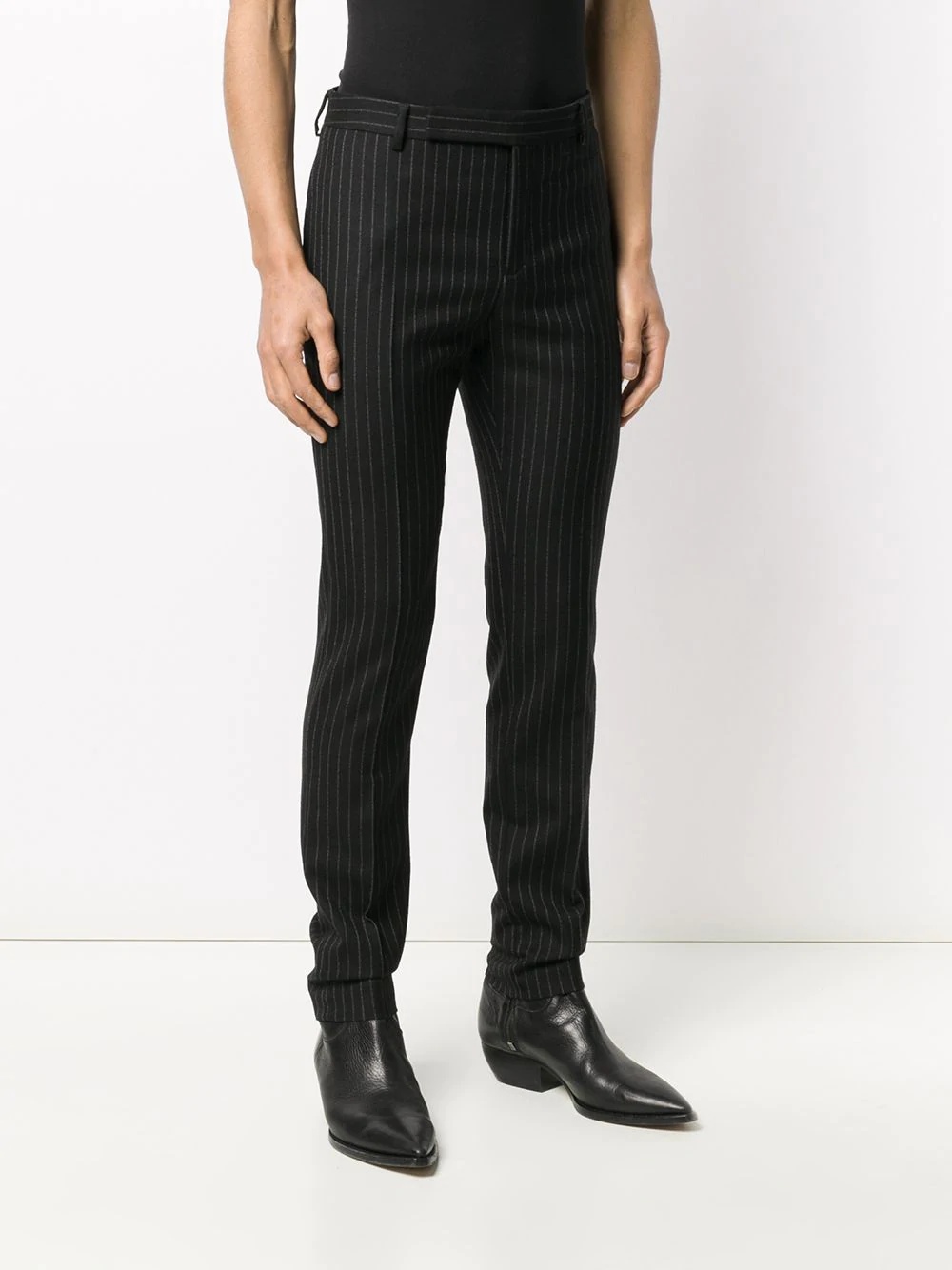 pinstripe slim trousers - 3