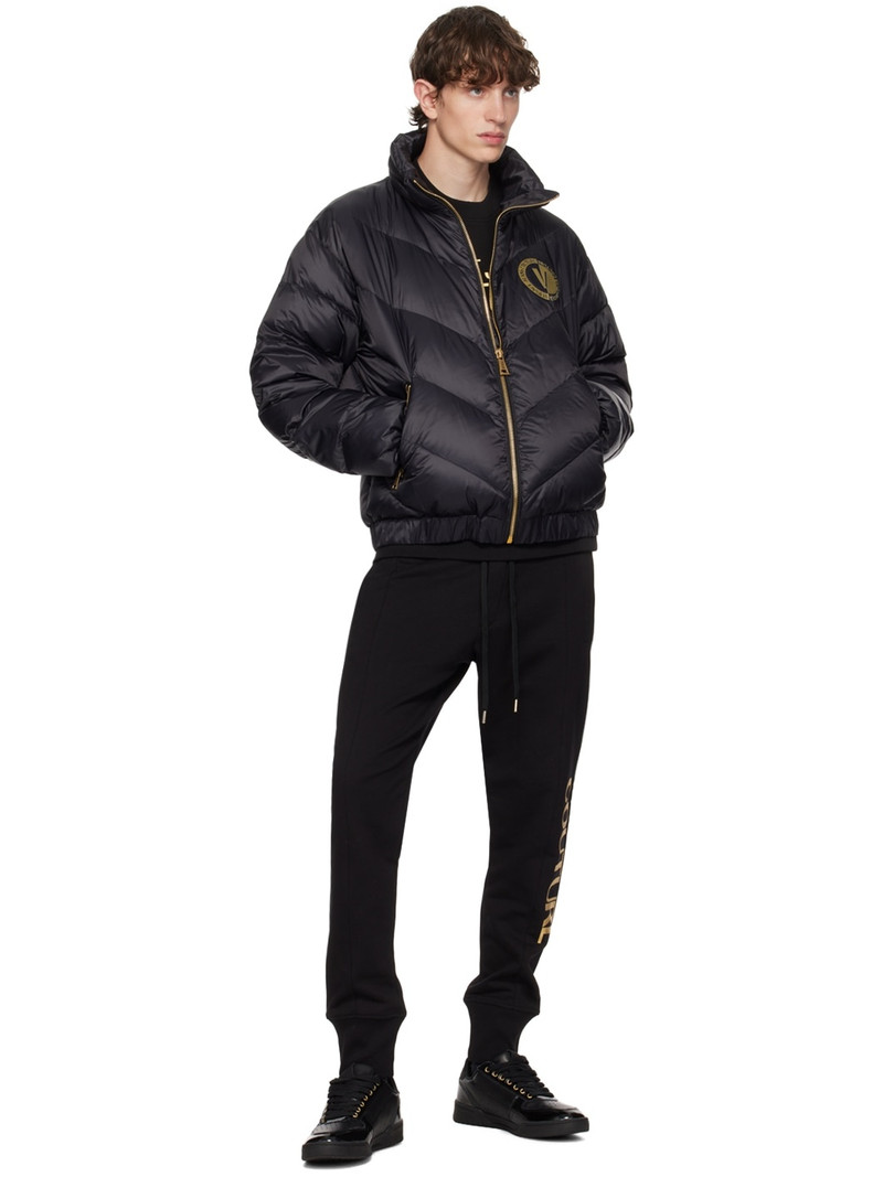 VERSACE JEANS COUTURE logo-patch padded jacket outlook