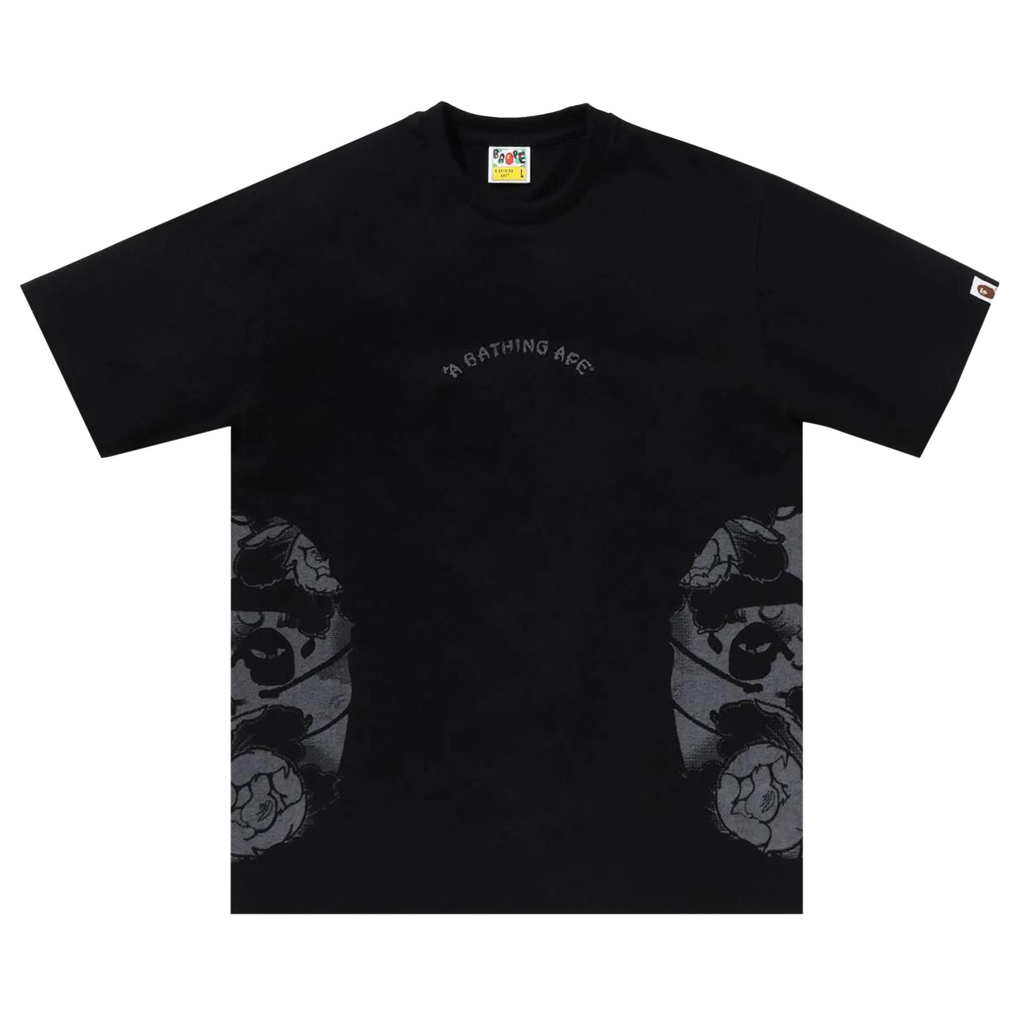 BAPE Japanese Tattoo Side Big Ape Head Tee 'Black' - 1