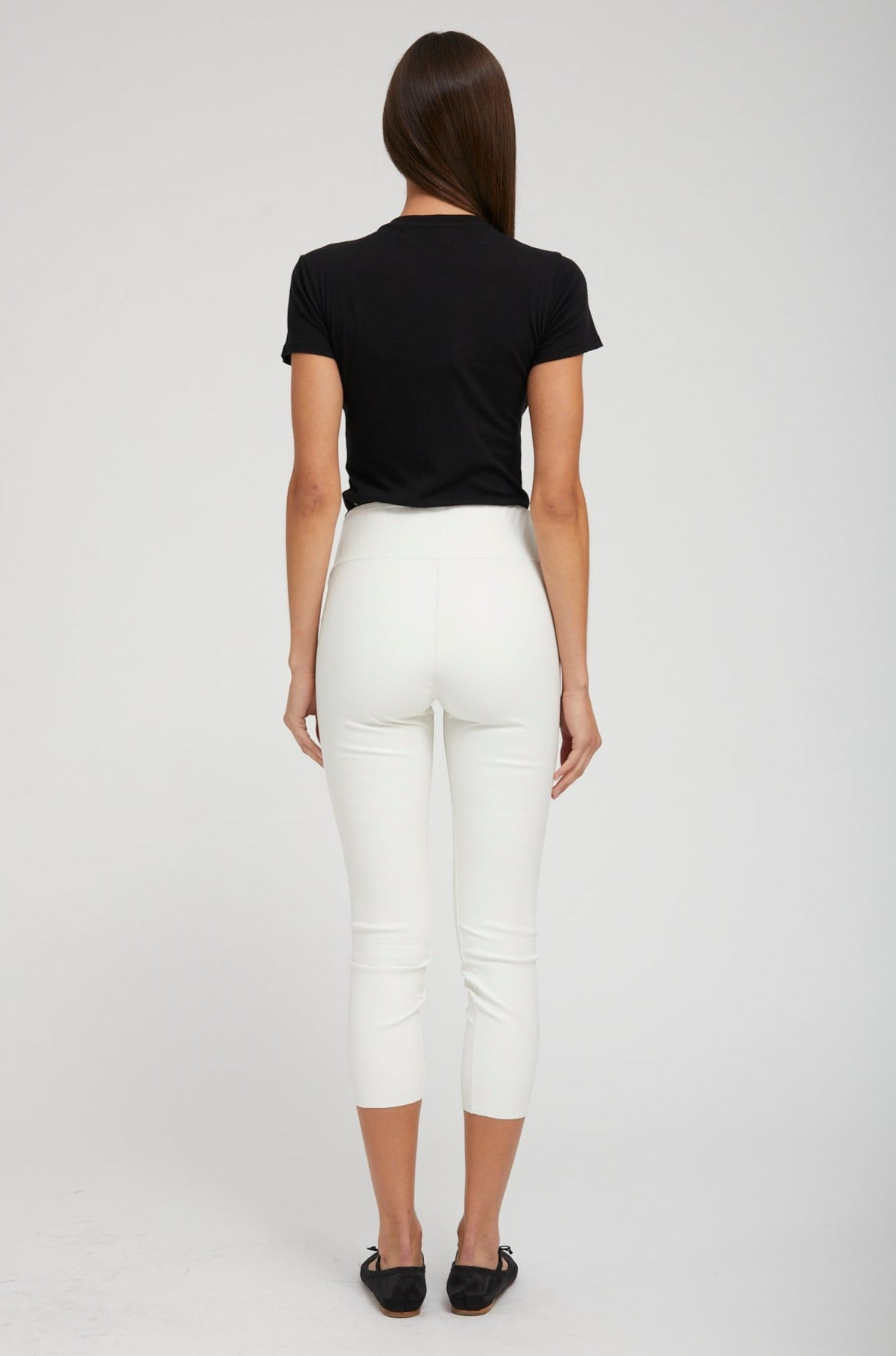 WHITE LEATHER CROP - 4