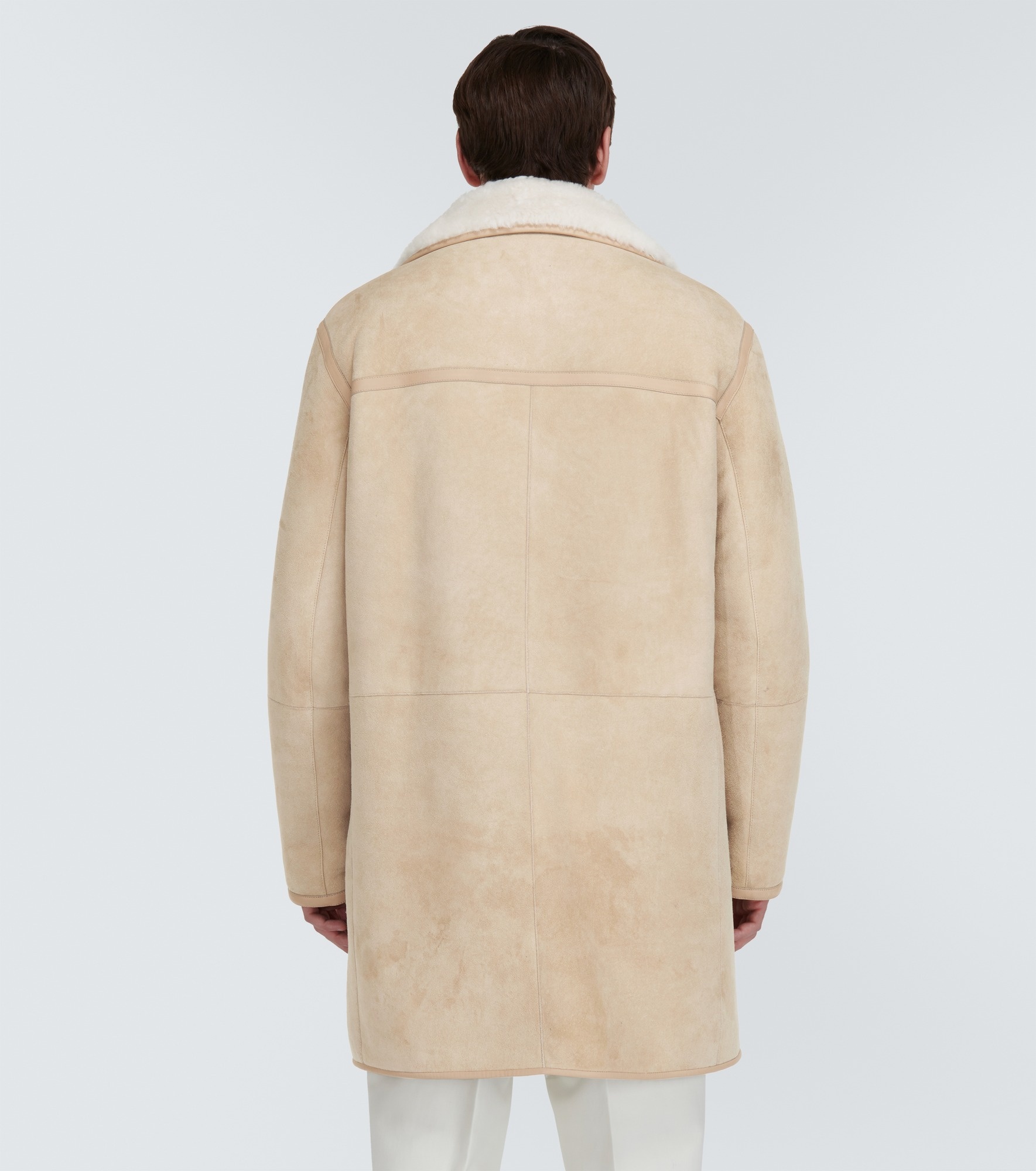 Sedrun shearling-lined suede coat - 4