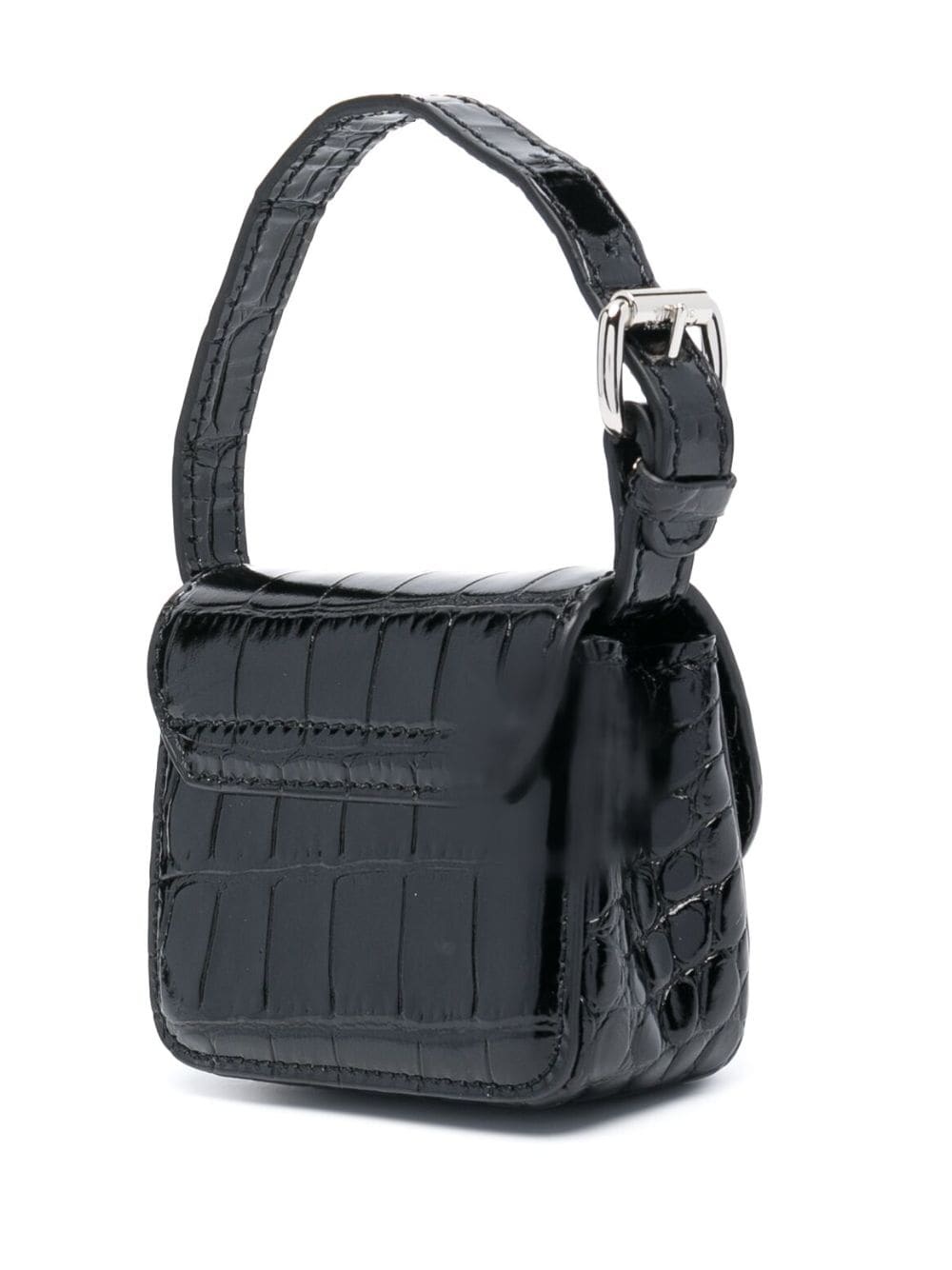 Orb-plaque leather mini bag - 3