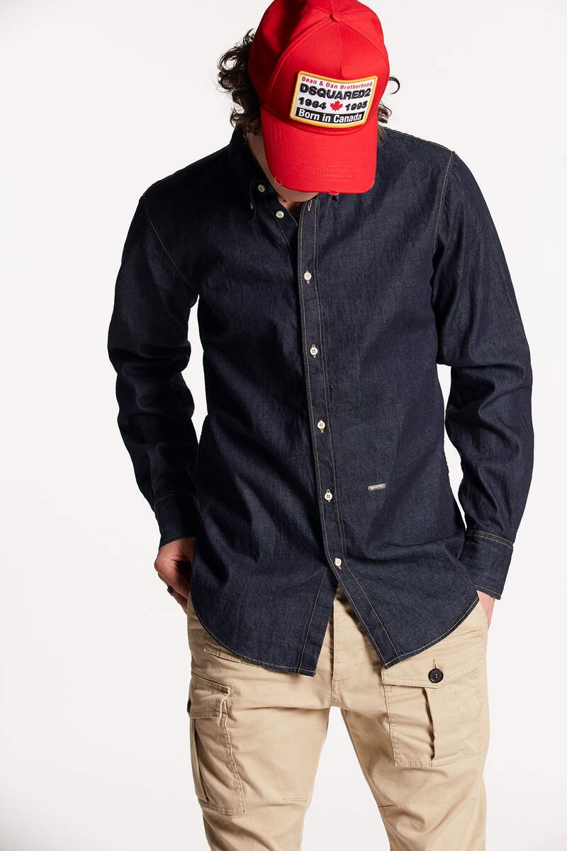 DSQUARED2 DARK WASH DEAN B.D. SHIRT | REVERSIBLE