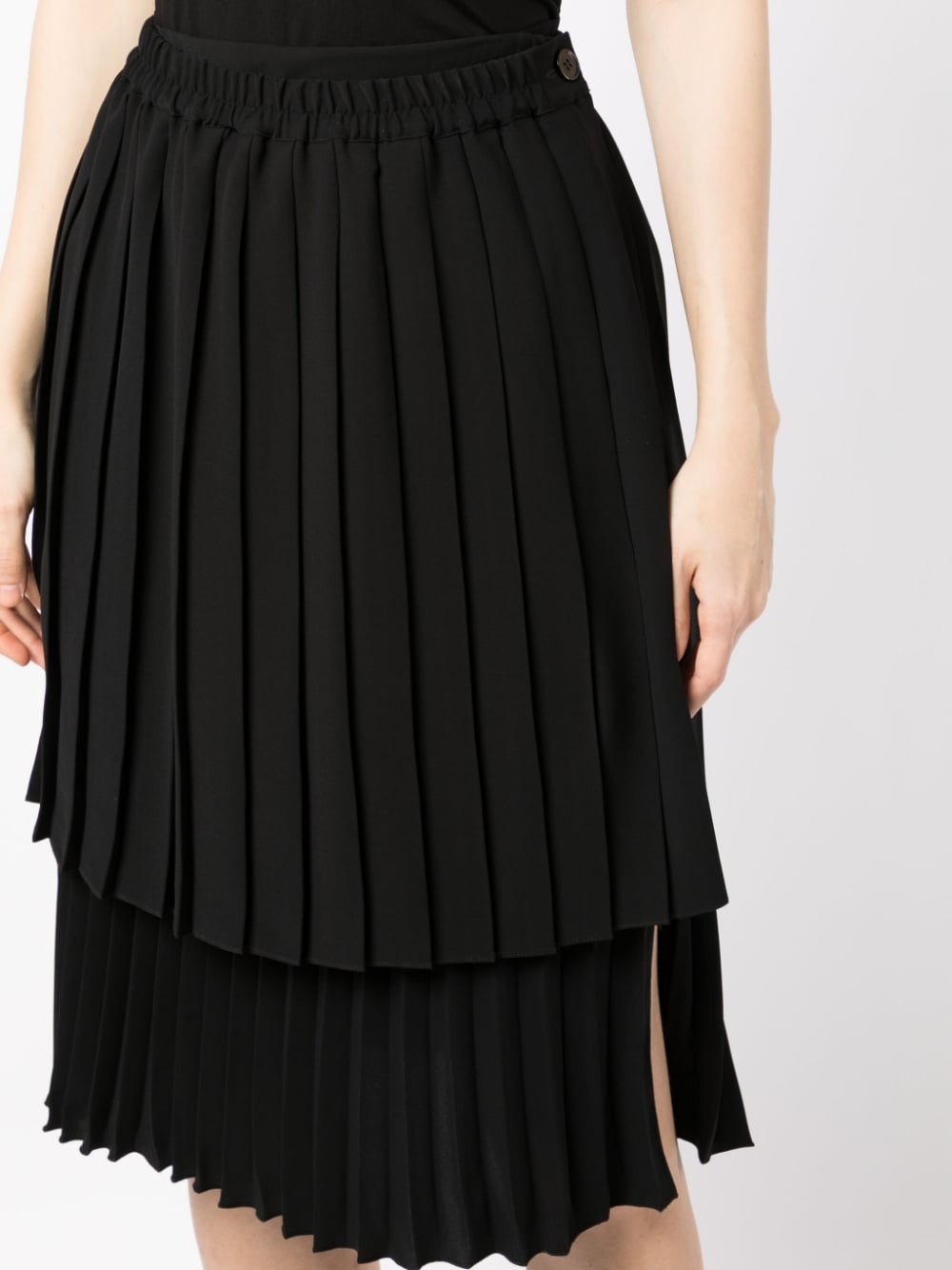 knee-length pleated skirt - 5