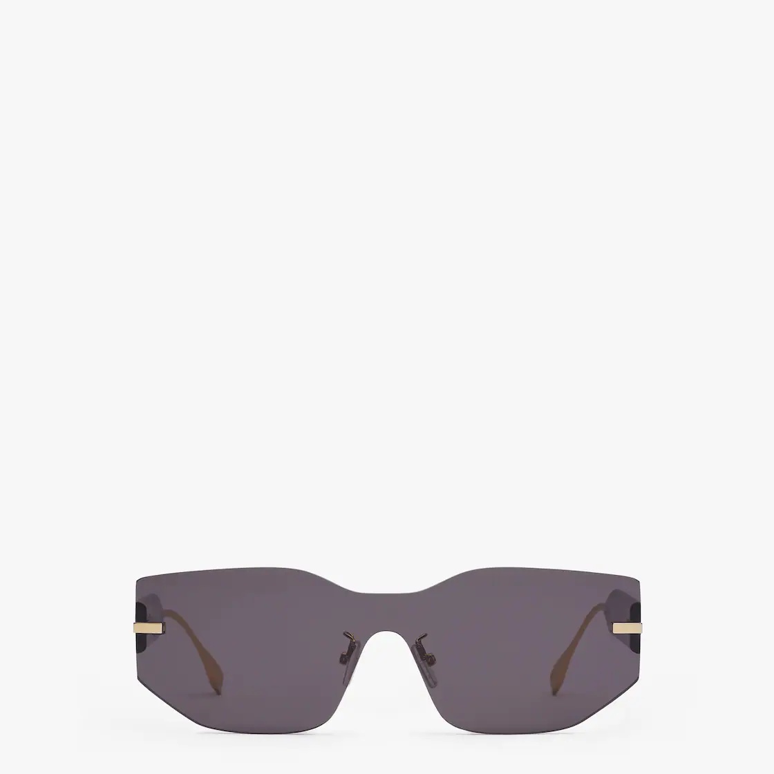 Rectangular Fendigraphy shield sunglasses inspired by the Hobo bag. Temples with in-line gold-colore - 1