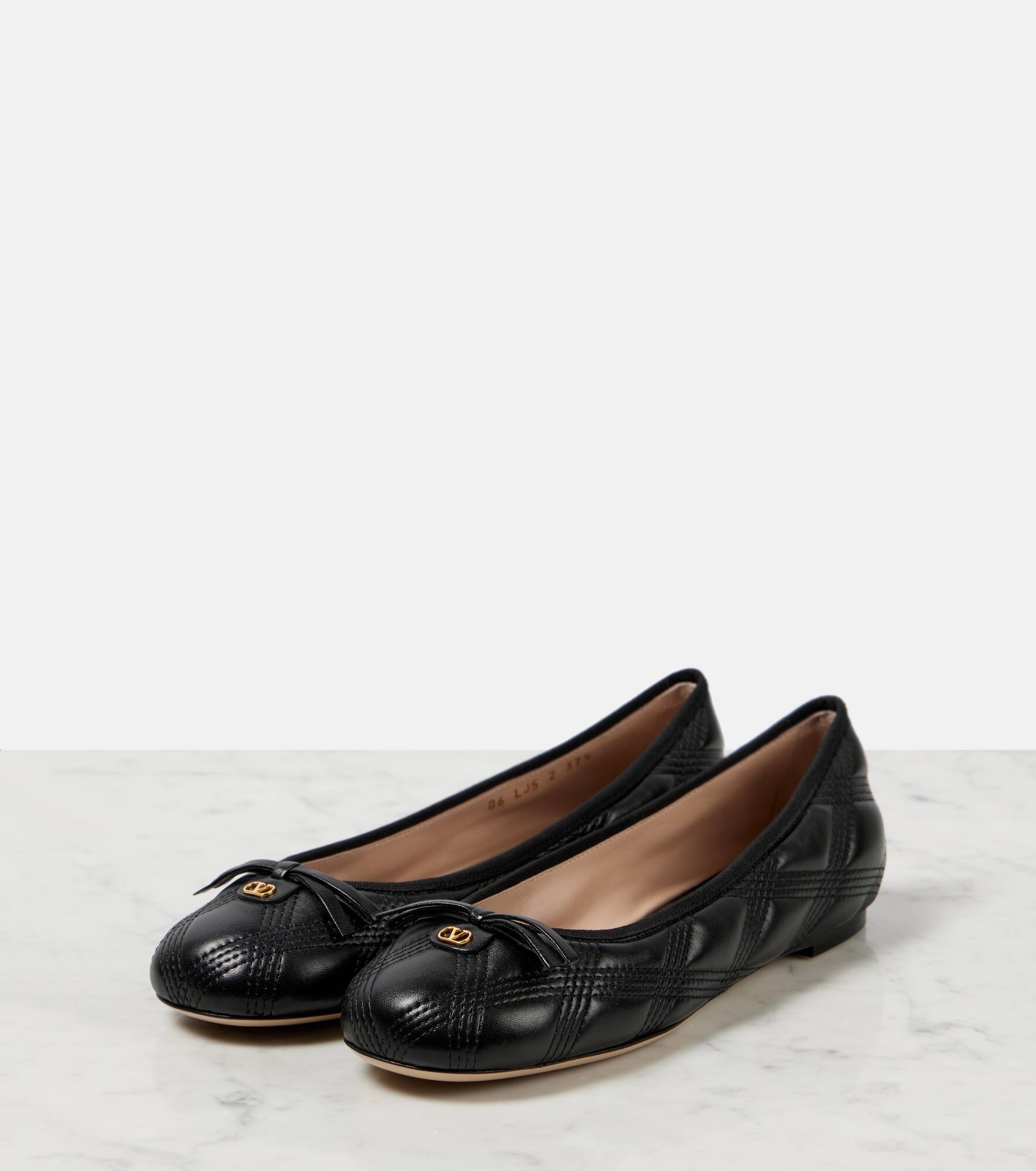 Quiltie leather ballet flats - 4