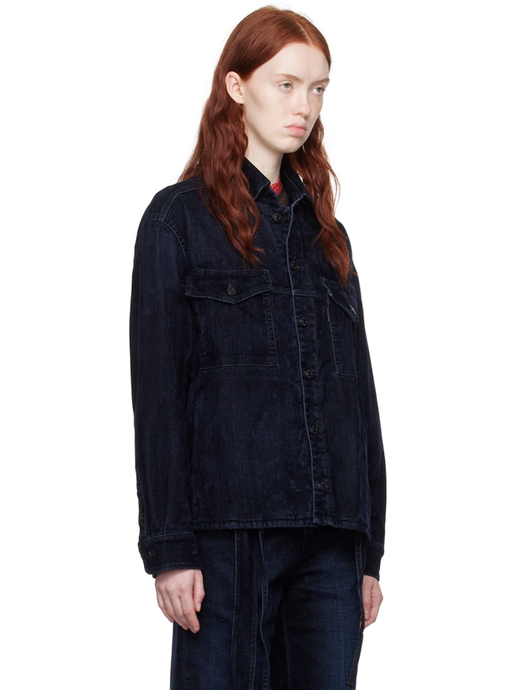 Navy Oversized Denim Jacket - 2
