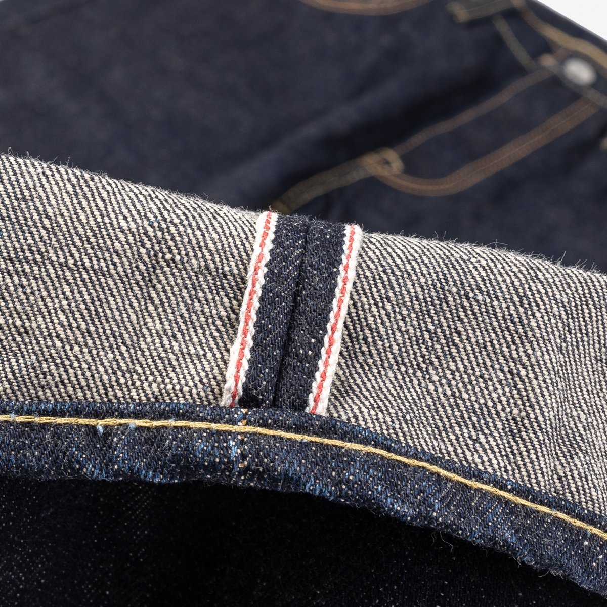 IH-777S-18 18oz Vintage Selvedge Denim Slim Tapered Cut Jeans - Indigo - 11