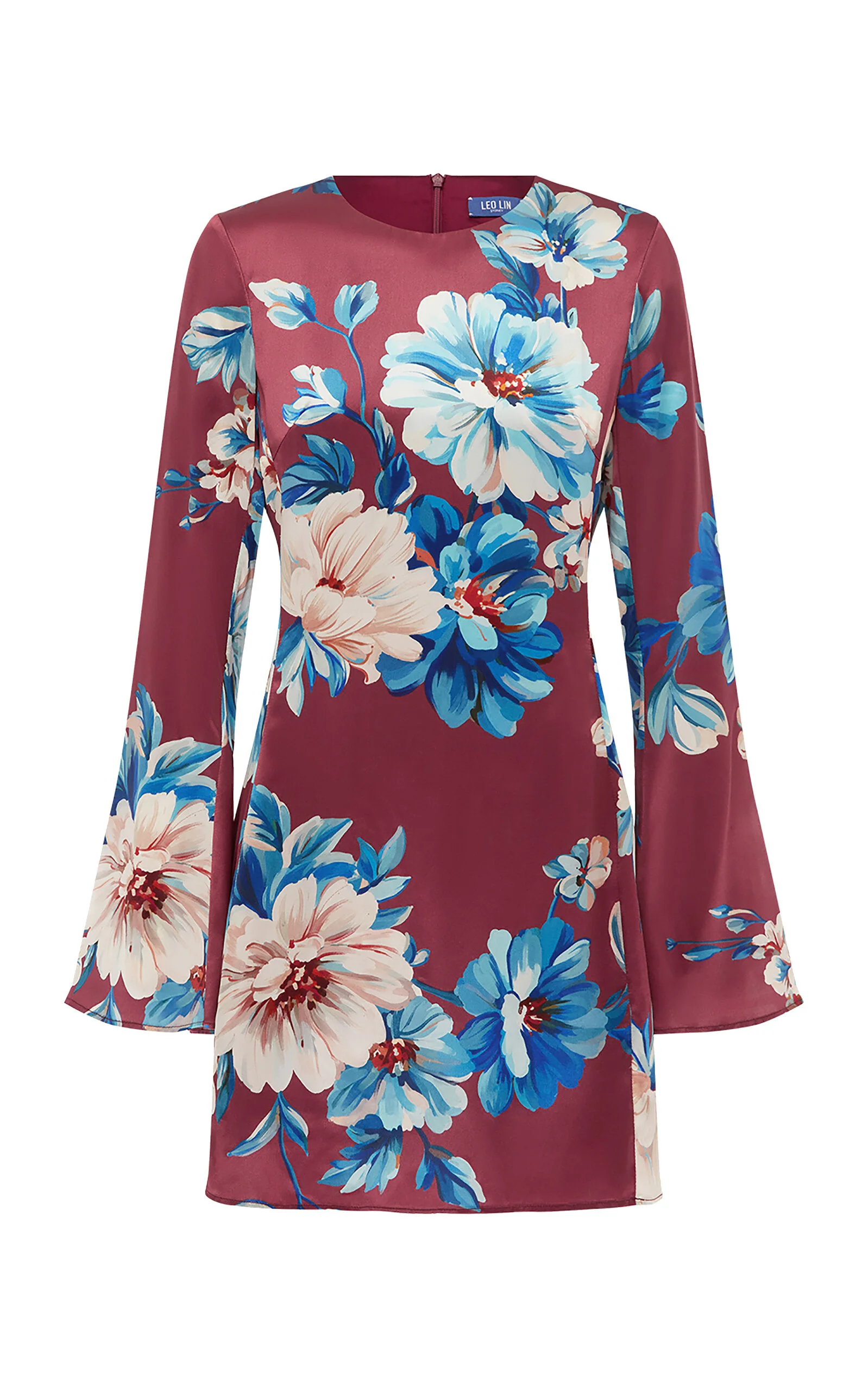 Suzanne Silk Mini Dress burgundy - 1