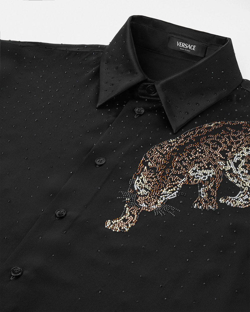 VERSACE Crystal Versace Leopard Shirt outlook