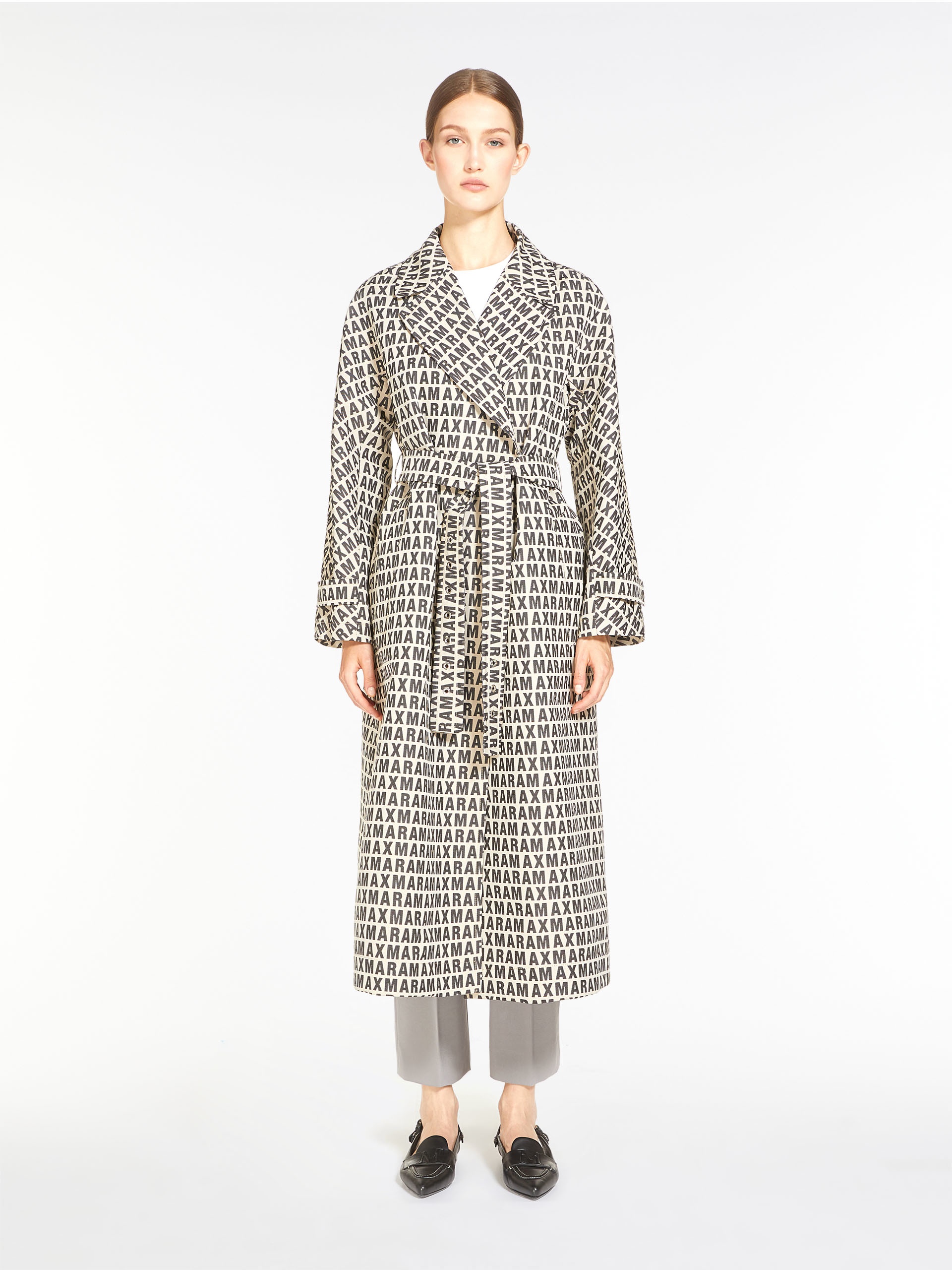 LTRENCH Water-repellent jacquard cotton trench coat - 3