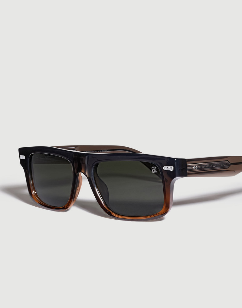 Rectangular acetate sunglasses with polarized lenses 3