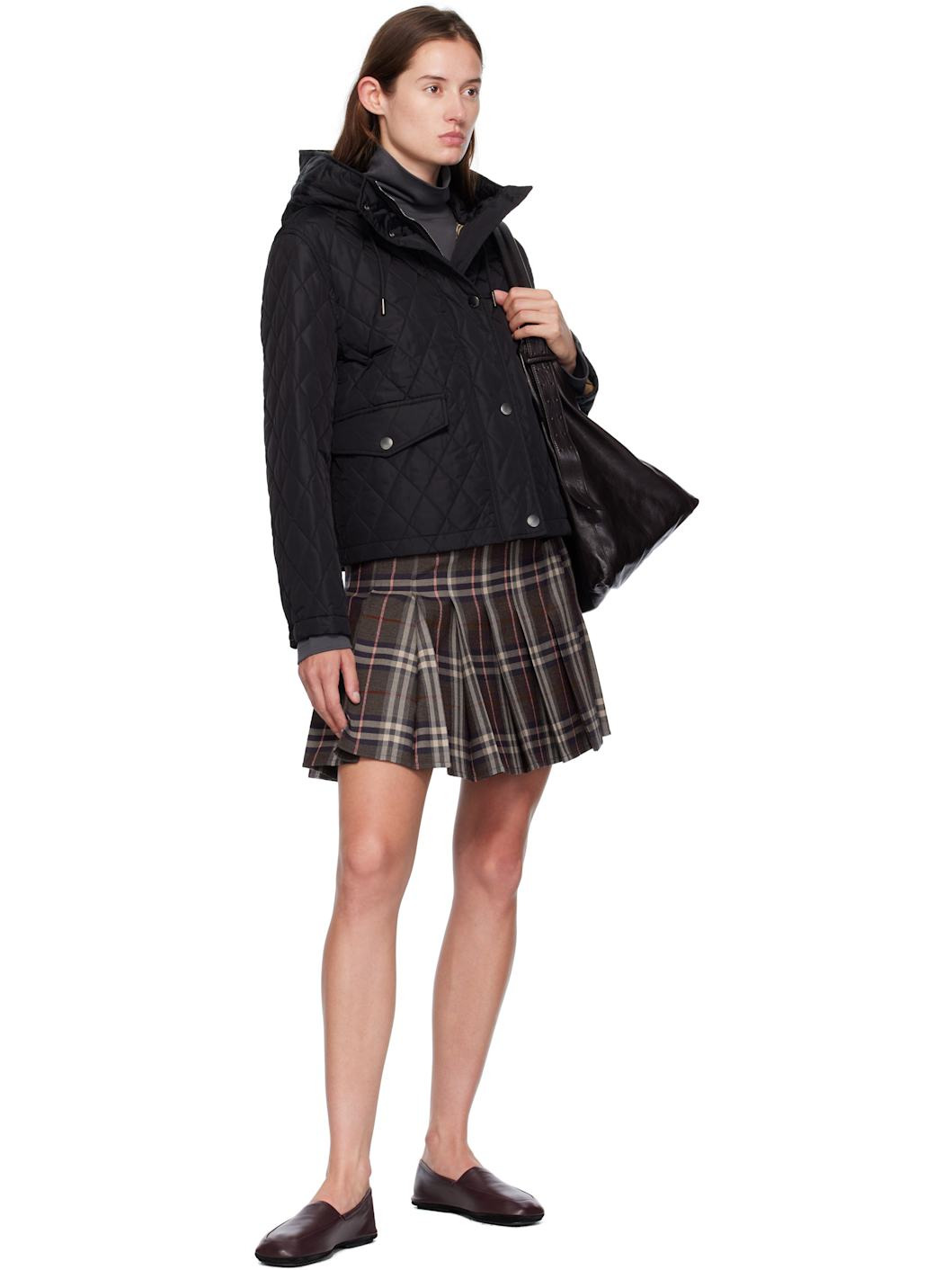 Black Pembroke High Neck Jacket - 4