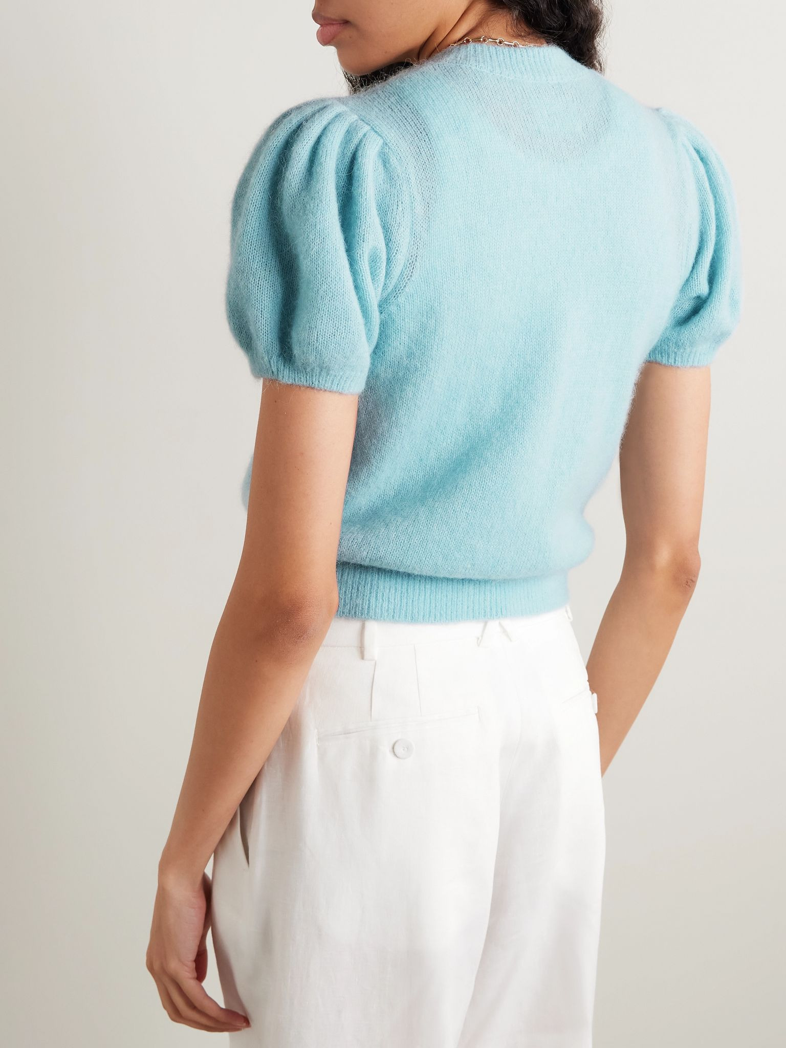 Anisa knitted cardigan Light blue - 4