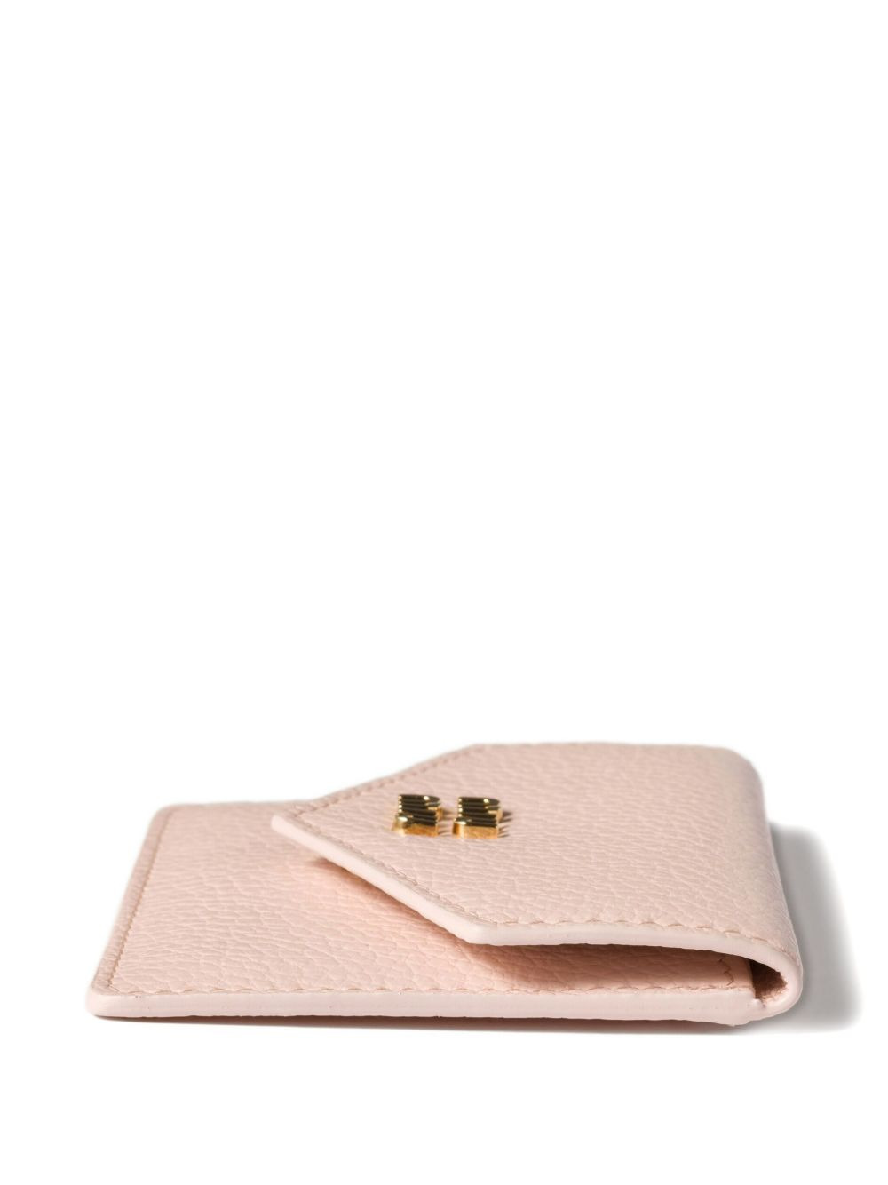 logo-plaque leather card holder - 3