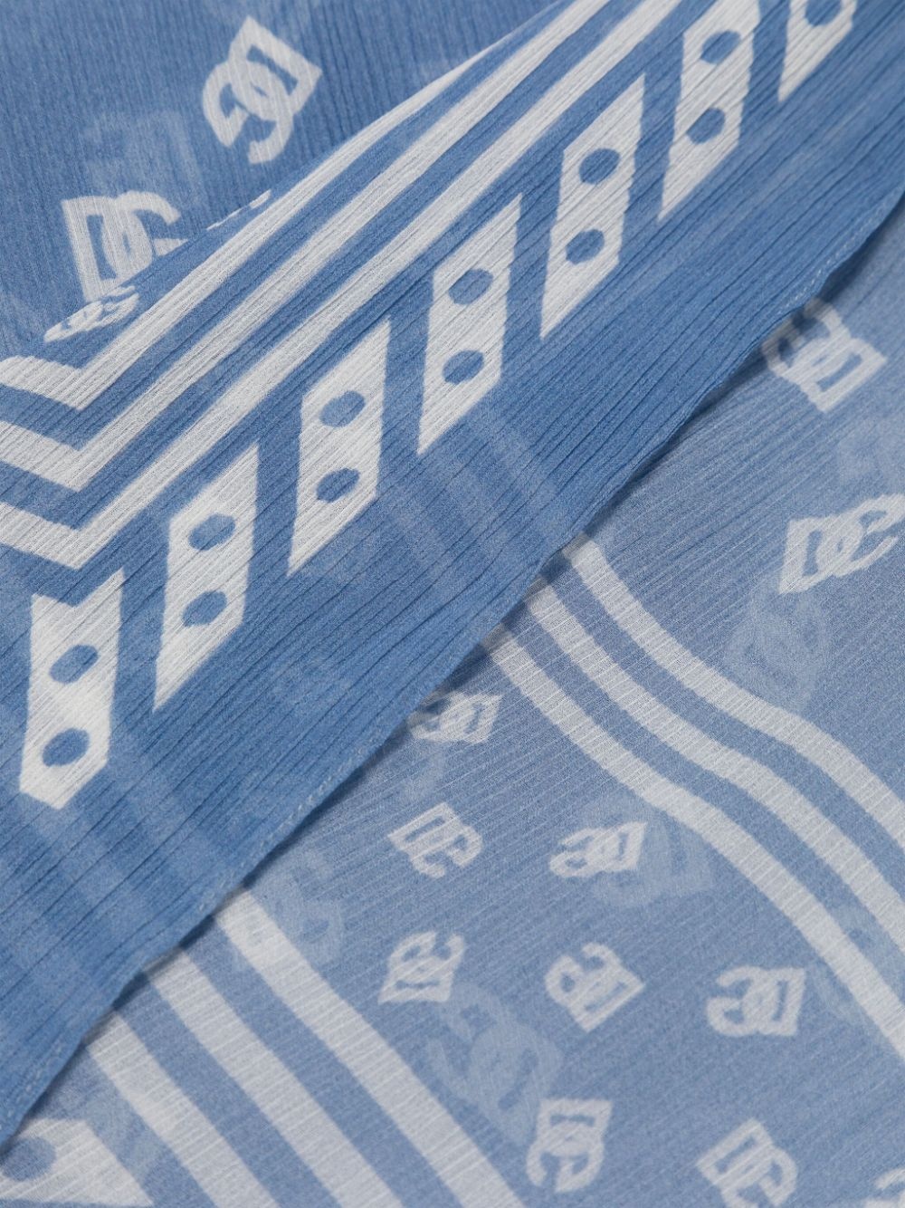 DG logo-print silk scarf - 2