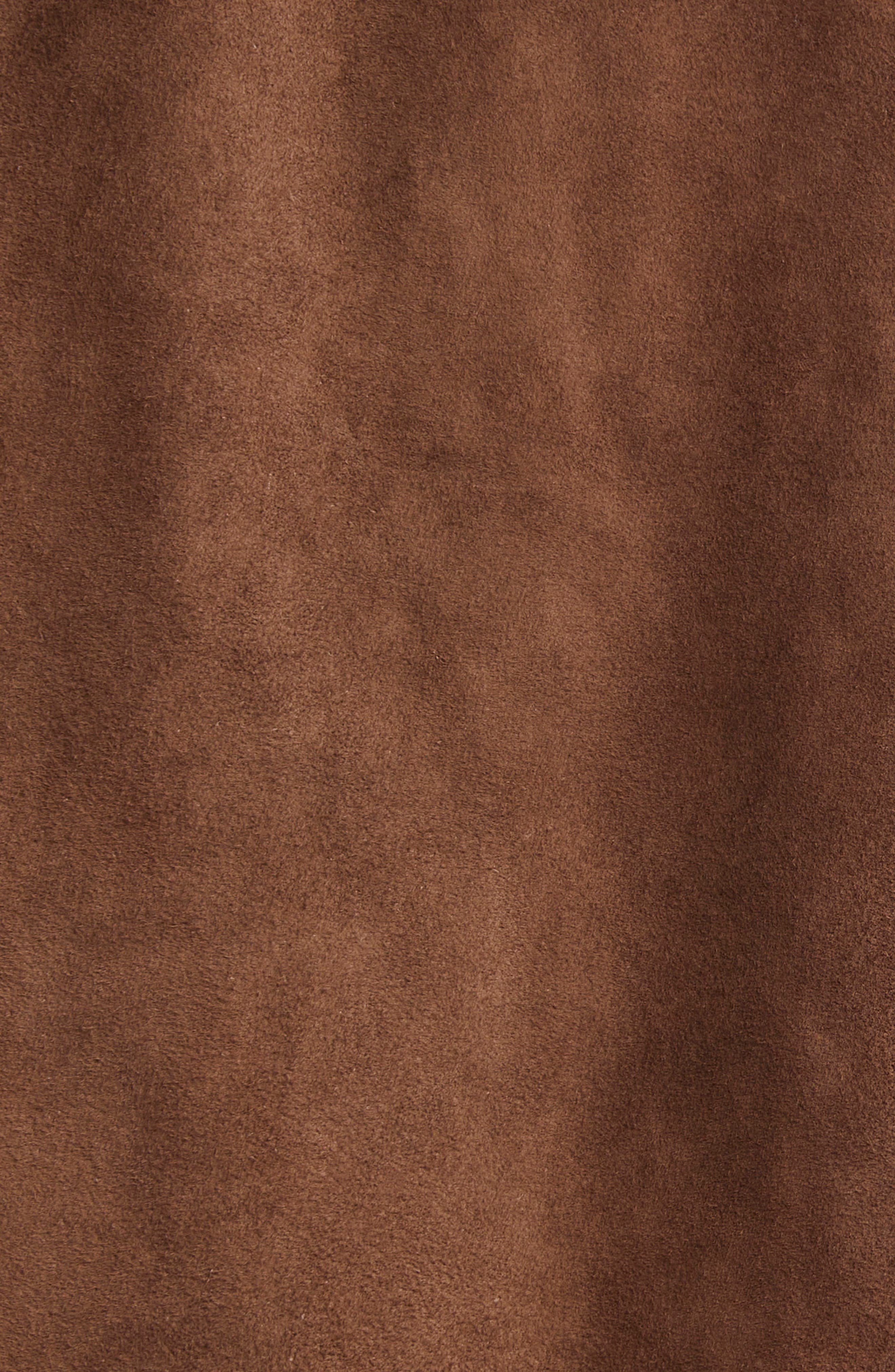 Max Mara Cloe Suede Shirt Jacket in Dark Brown at Nordstrom - 6