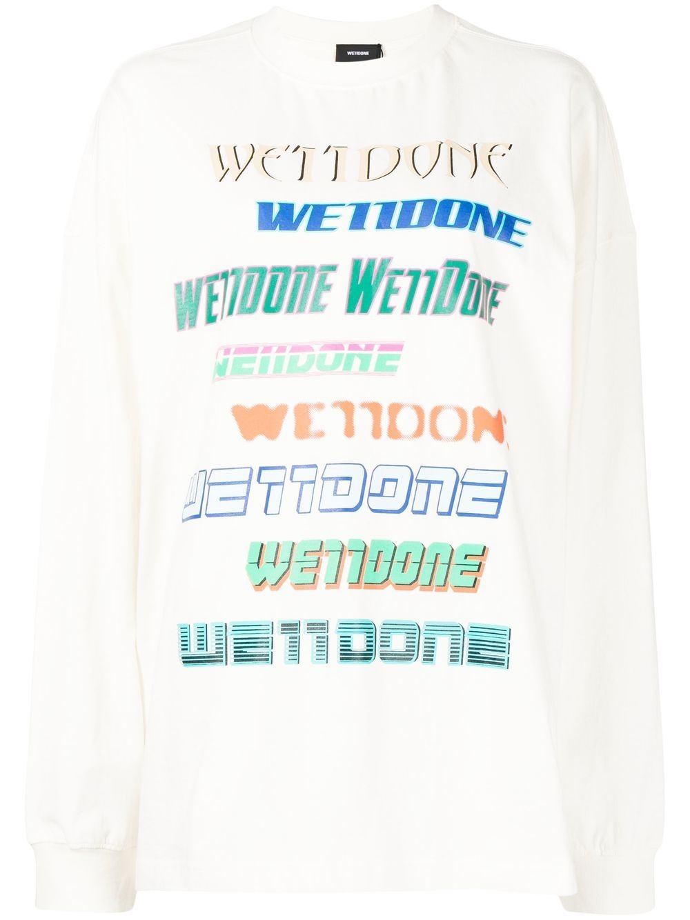 multi-logo cotton sweatshirt - 1