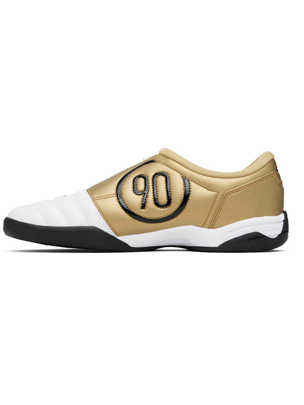 White & Gold T90 SP Sneakers - 3