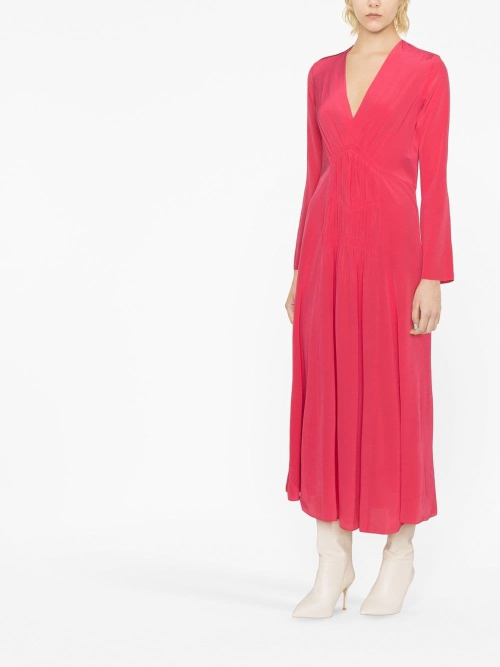 ruched midi dress - 3