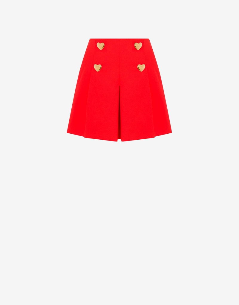 HEART BUTTONS STRETCH SATIN SHORTS 1