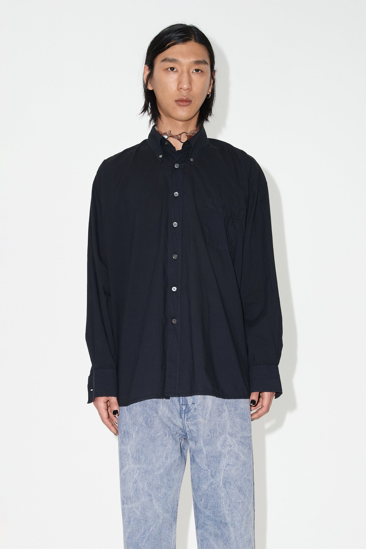 Our Legacy Borrowed BD Shirt Black Voile | REVERSIBLE