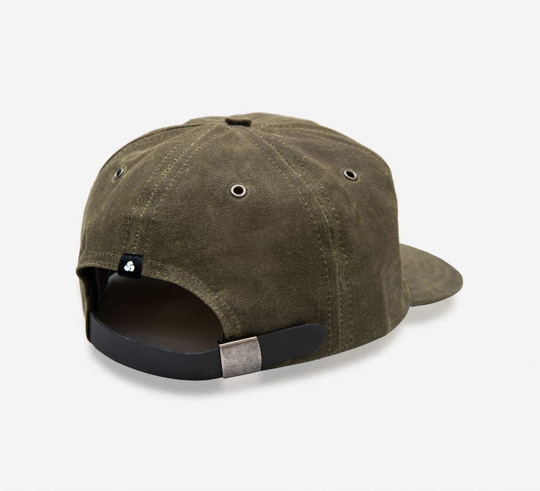 Waxed Canvas Baseball Cap - Olive - 3