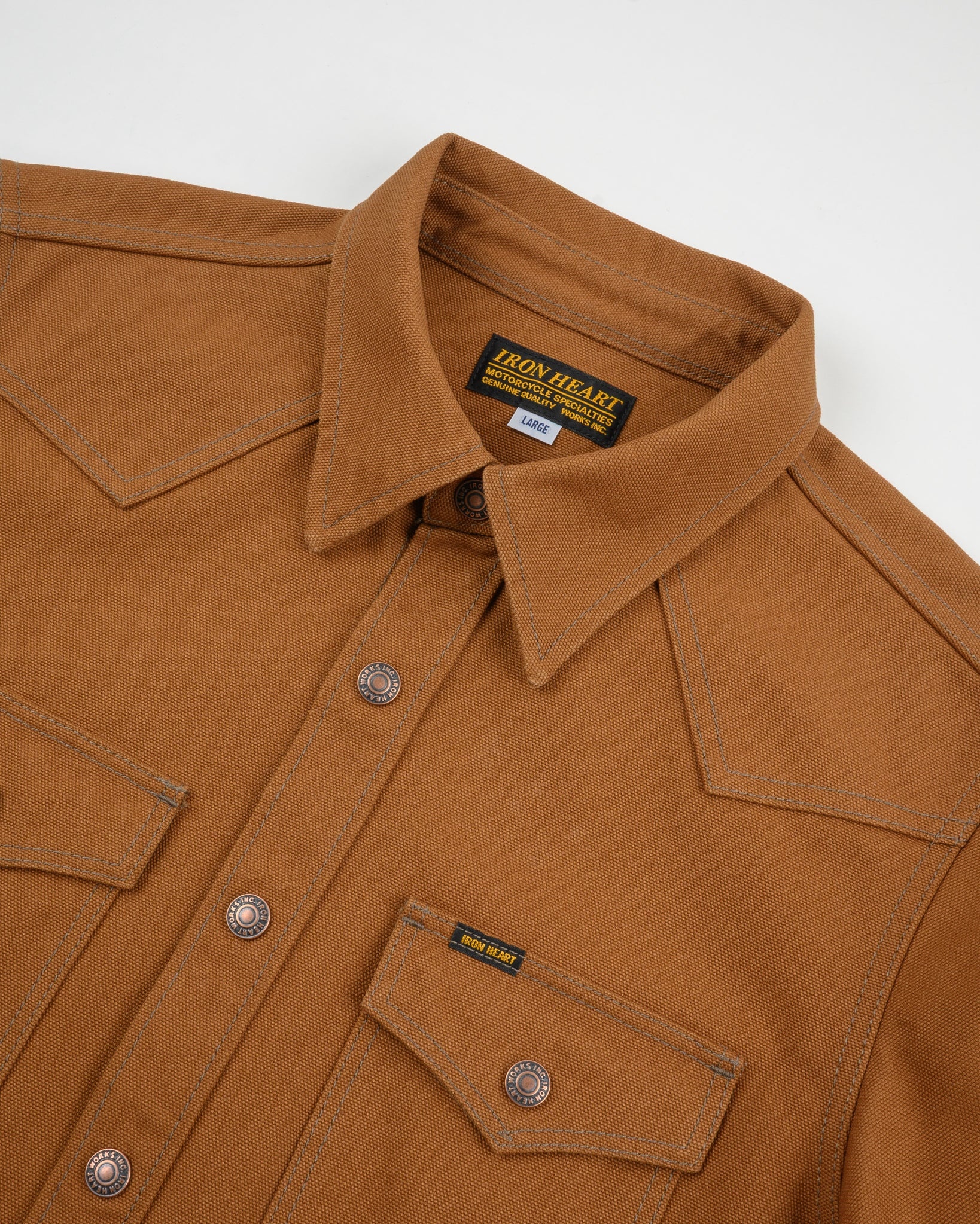 17OZ COTTON DUCK CPO SHIRT - BROWN - 6