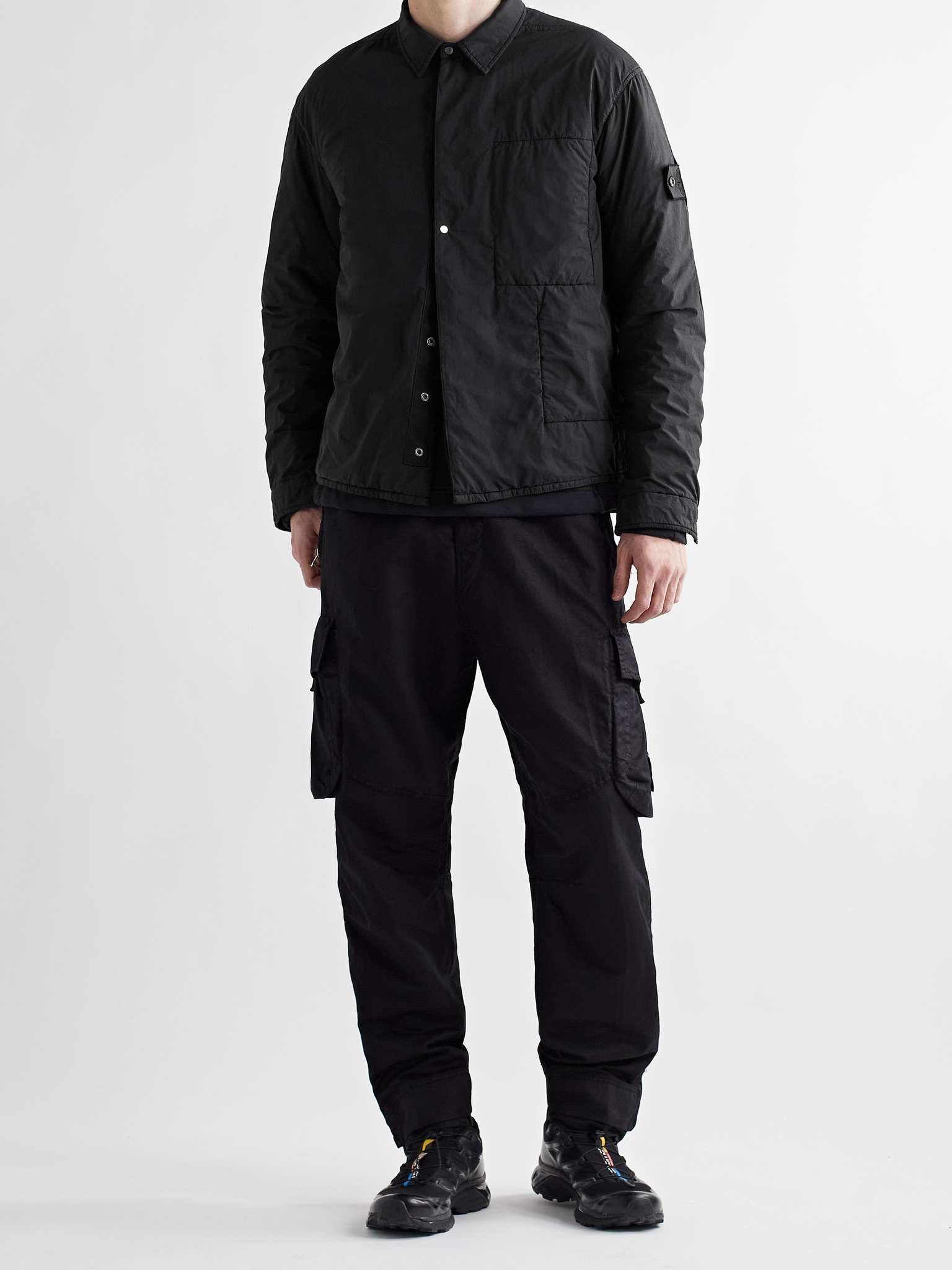 Logo-Appliquéd Padded Cotton Overshirt - 2