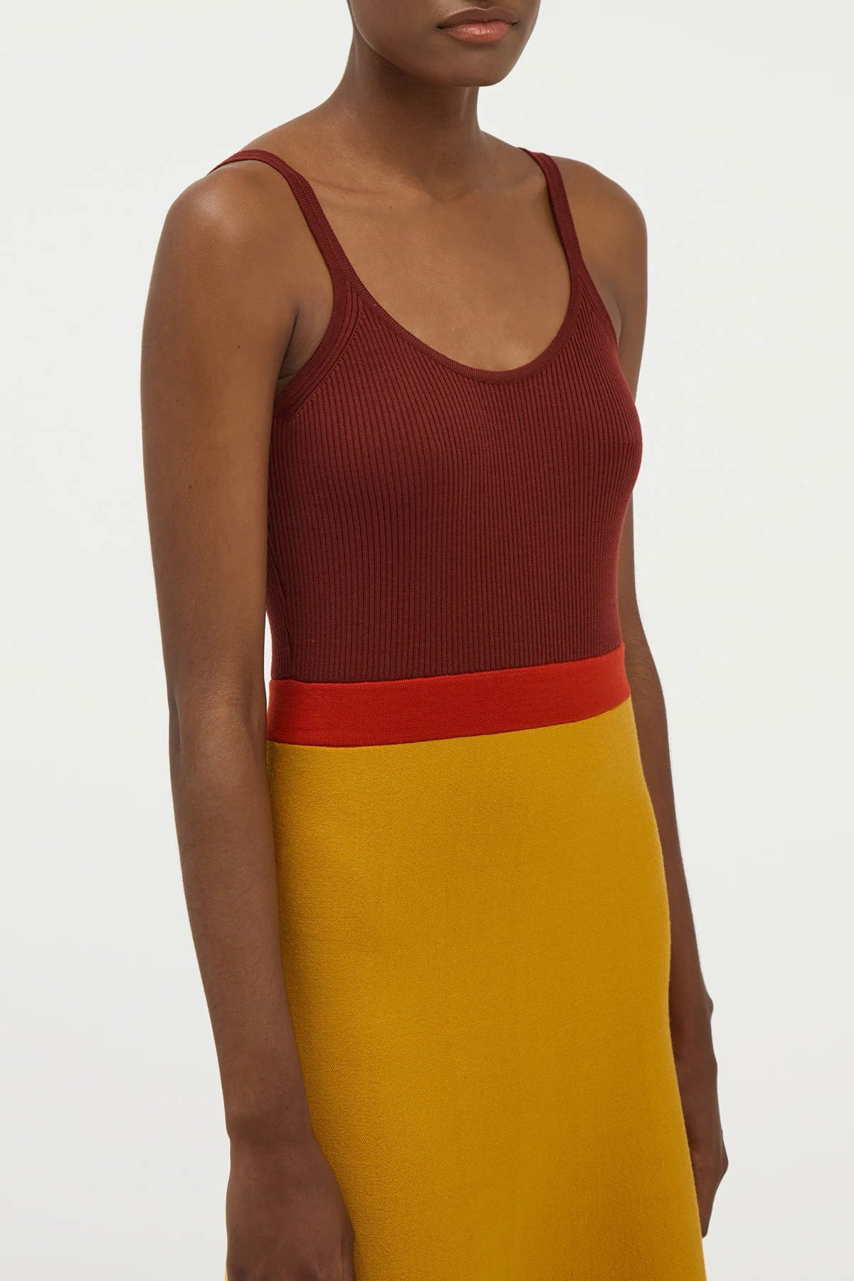 Flaminius Knit Midi Dress in Golden Birch Merino Wool - 6