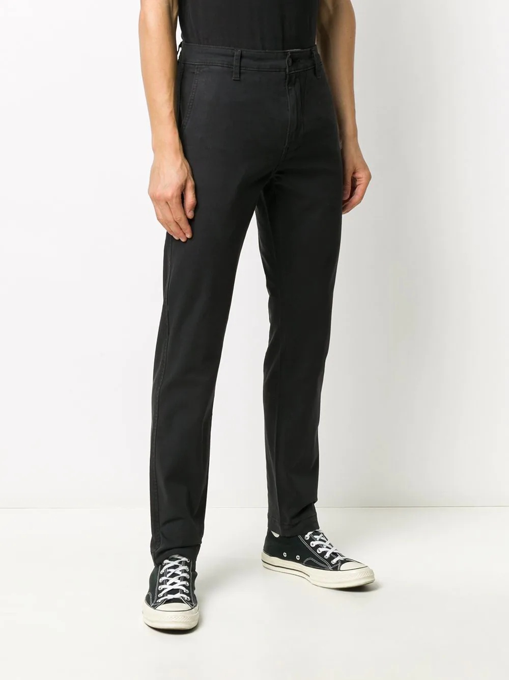 mid-rise slim-fit chinos - 3