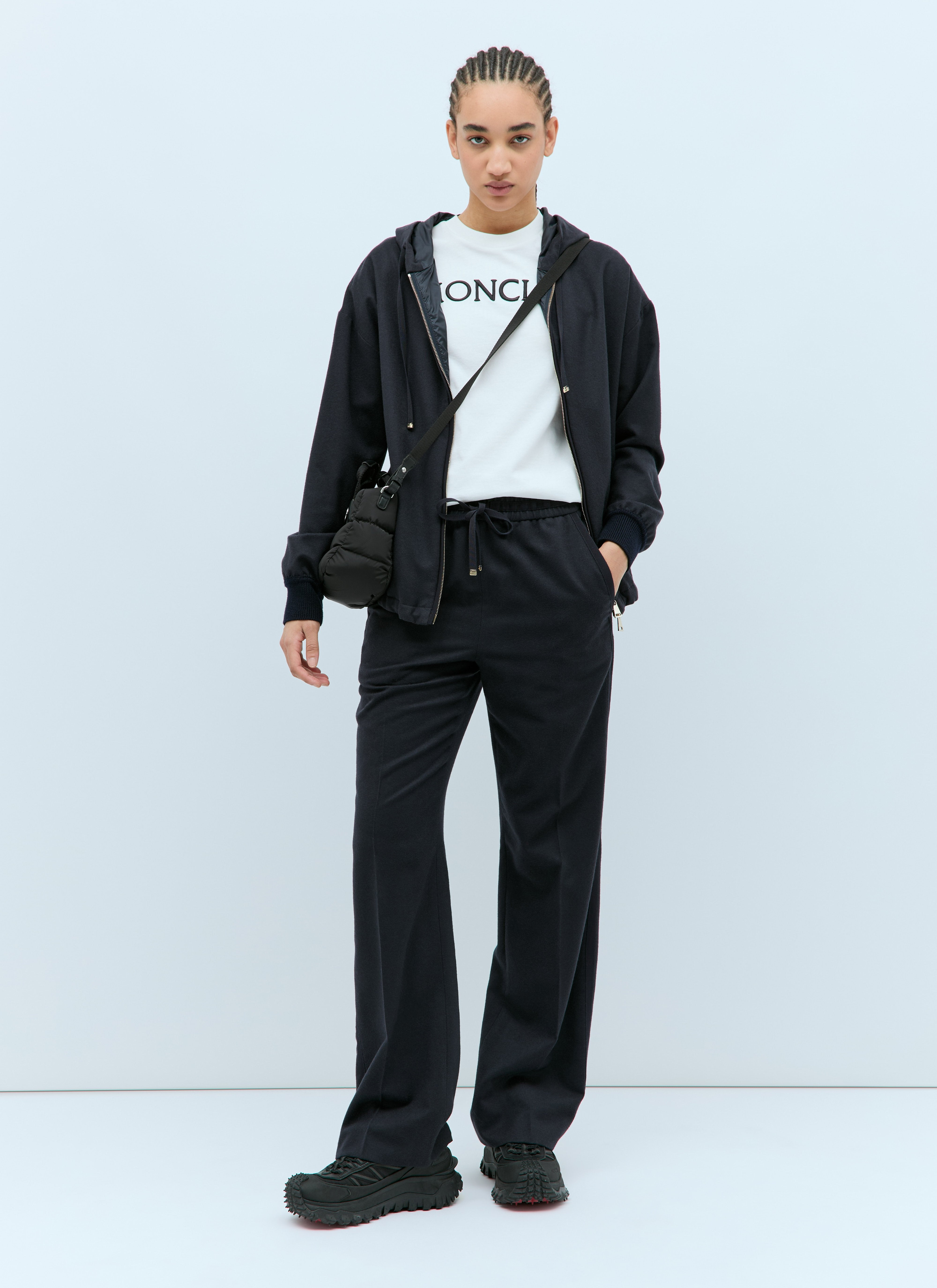 Moncler Women Wool-Blend Drawstring Trackpants - 2