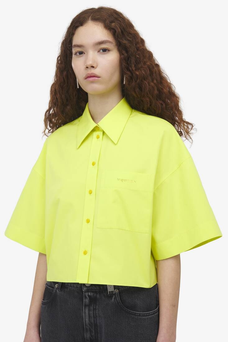 Cropped Boxy Military Shirt - 5