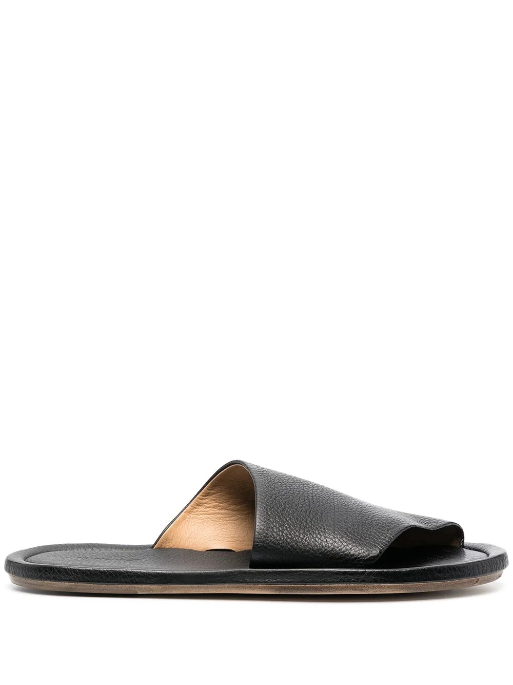 Cornice grained-leather sandals - 1