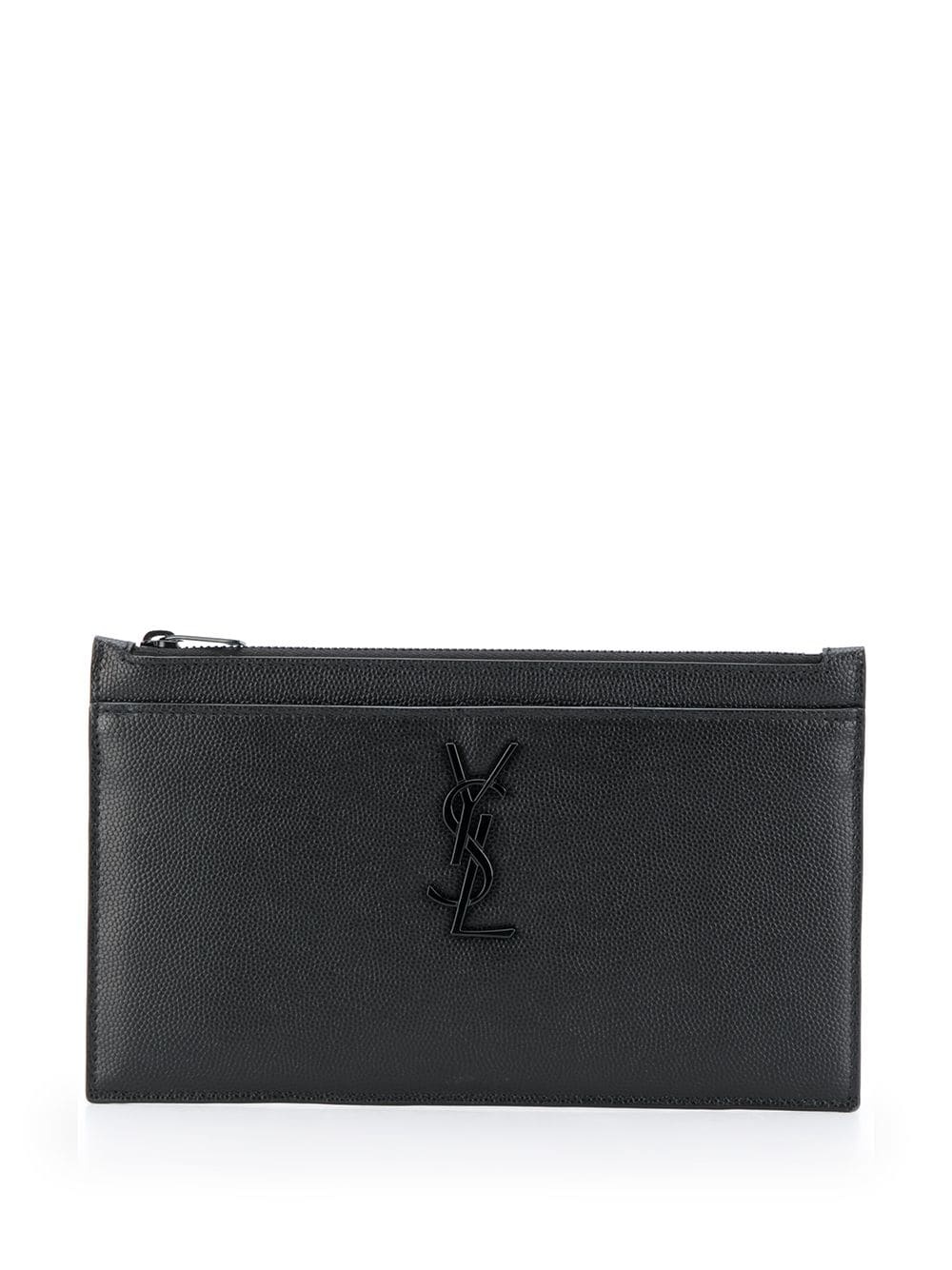 logo plaque zipped wallet - 1