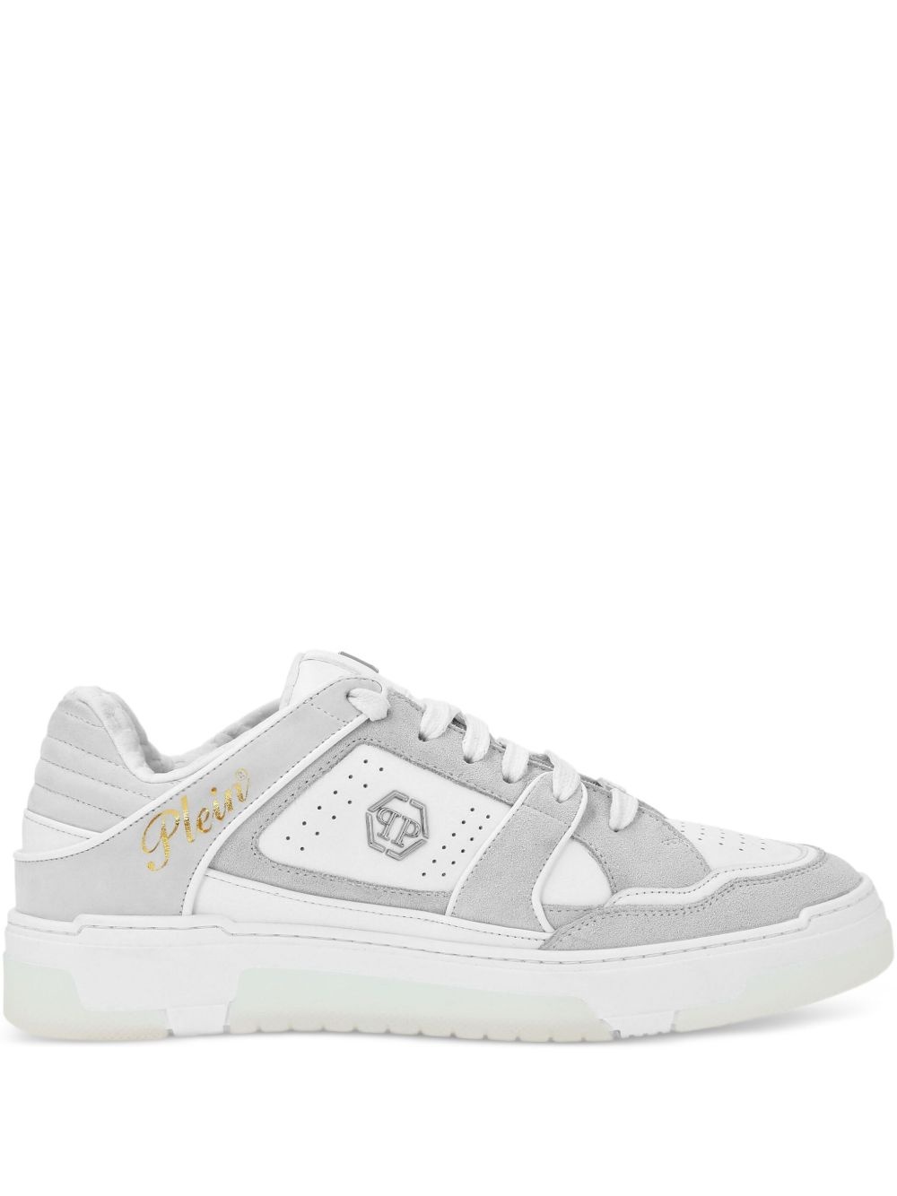 leather-panelled sneakers - 1
